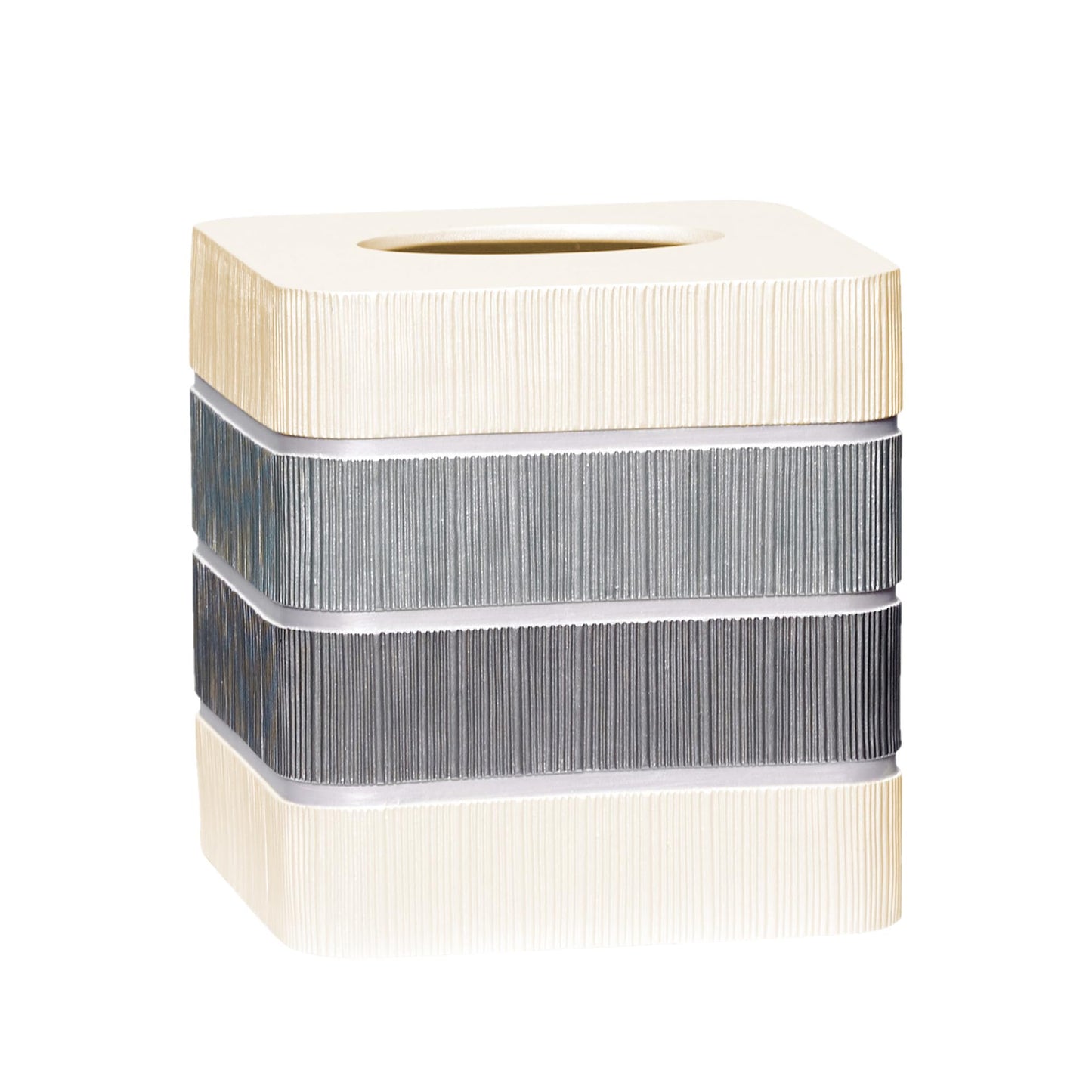 Resin Tissue Box Cover for Modern Home Decor - Minimalist Square Tissue Box Holder for Guest Room, Bedroom, Bathroom, Tabletop & Office - Durable and Aesthetic Tissue Holder, Modern