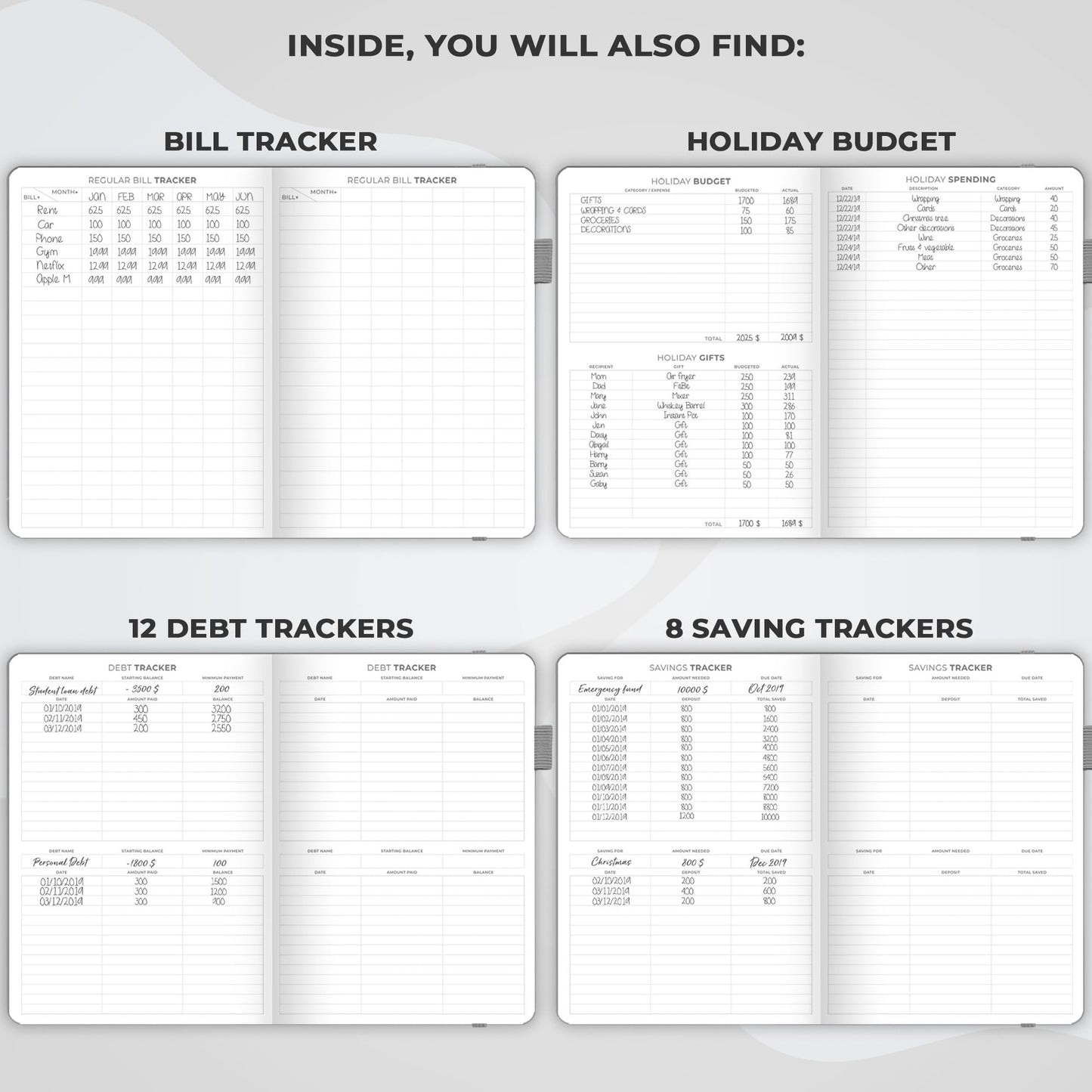 Clever Fox Budget Planner Pro - Financial Organizer + Cash Envelope Budget System. Monthly Finance Journal, Expense Tracker & Personal Account Book. Undated - Start Anytime. (7''x10'') – Gray