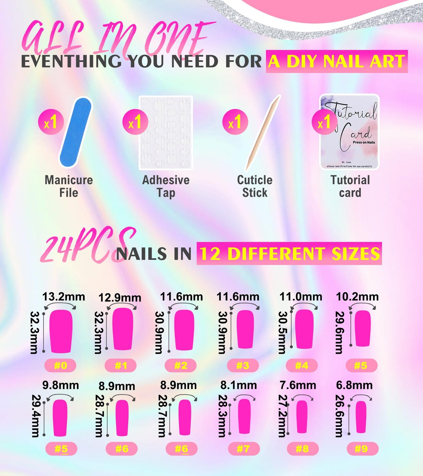 Press on Nails Extra Long - Aegenacess Square Press On Nails with Spooky Pumpkin Spider Web, Light Purple Matte Fake Nails with Glue Sticker, Handmade 24 pcs Stick On Nails False Nail in 12 Sizes