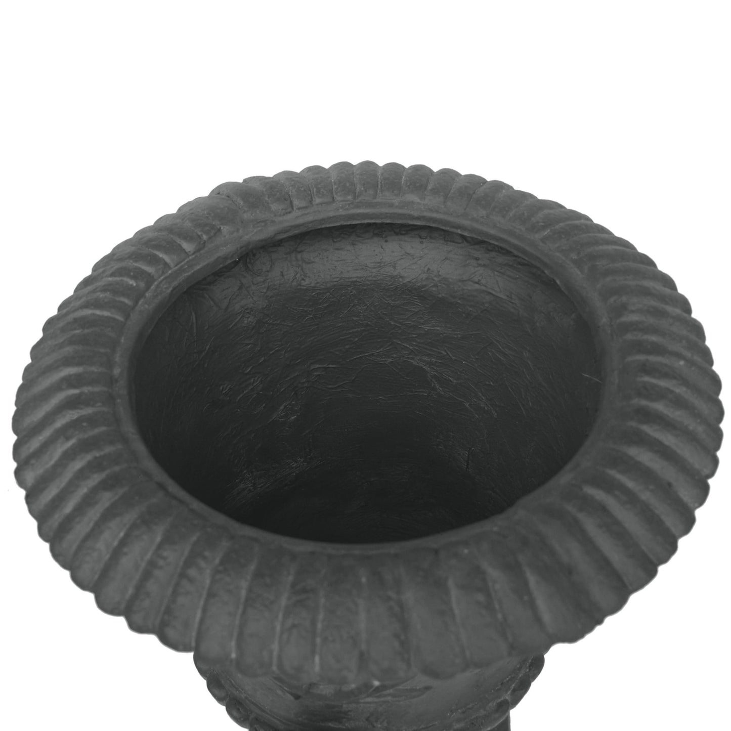 agnixnaf Garden Urn Planter,Outdoor Flower Pots Home Garden,Flower Plant Pot,Concrete Planter,Durable Structure,with Botanical Accents and Square Base