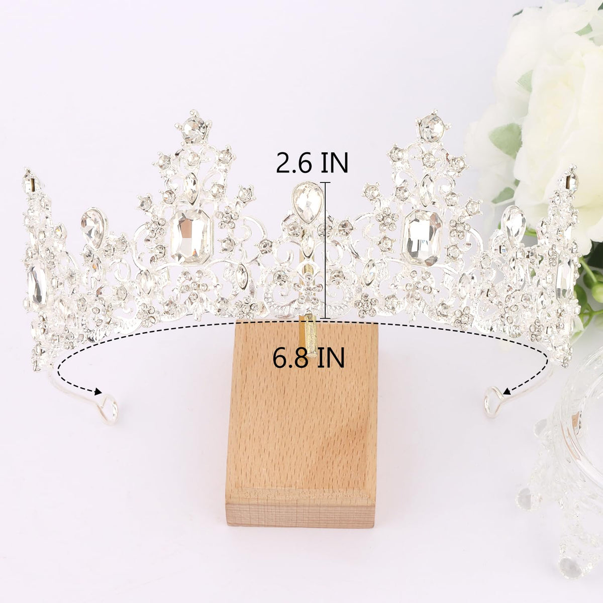 Didder Silver Tiaras and Crowns for Women and Girls Queen Crown Princess Tiara Wedding Birthday Prom Headpiece