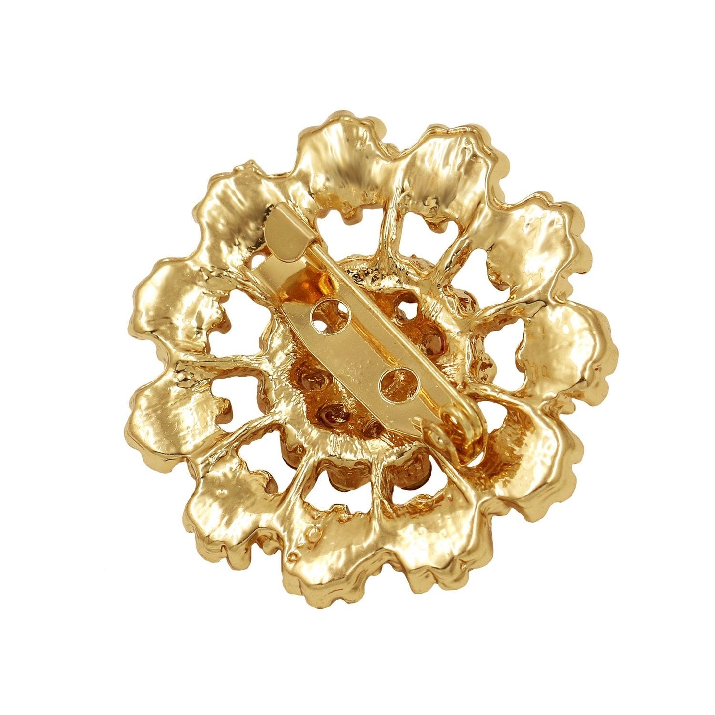 WeimanJewelry Silver/Gold Plated 12pcs Crystal Rhinestones Flower Brooch Pins DIY Wedding Bouquets Kit