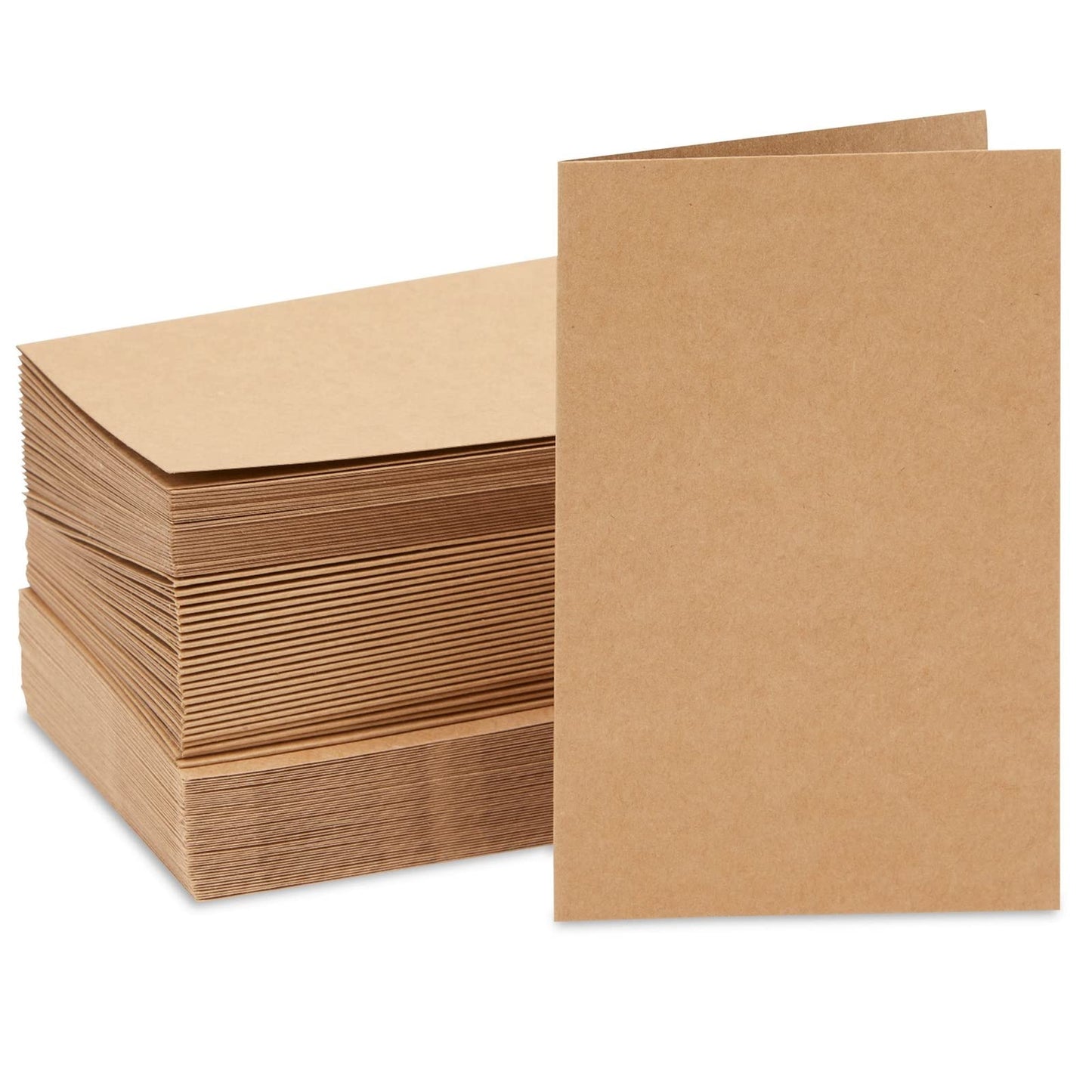 Sustainable Greetings Wedding Card Set - 48 Count, 4 x 6 In Brown Kraft Cardstock - Blank Greeting Notes & Envelopes for DIY Invitations & Birthday Wishes