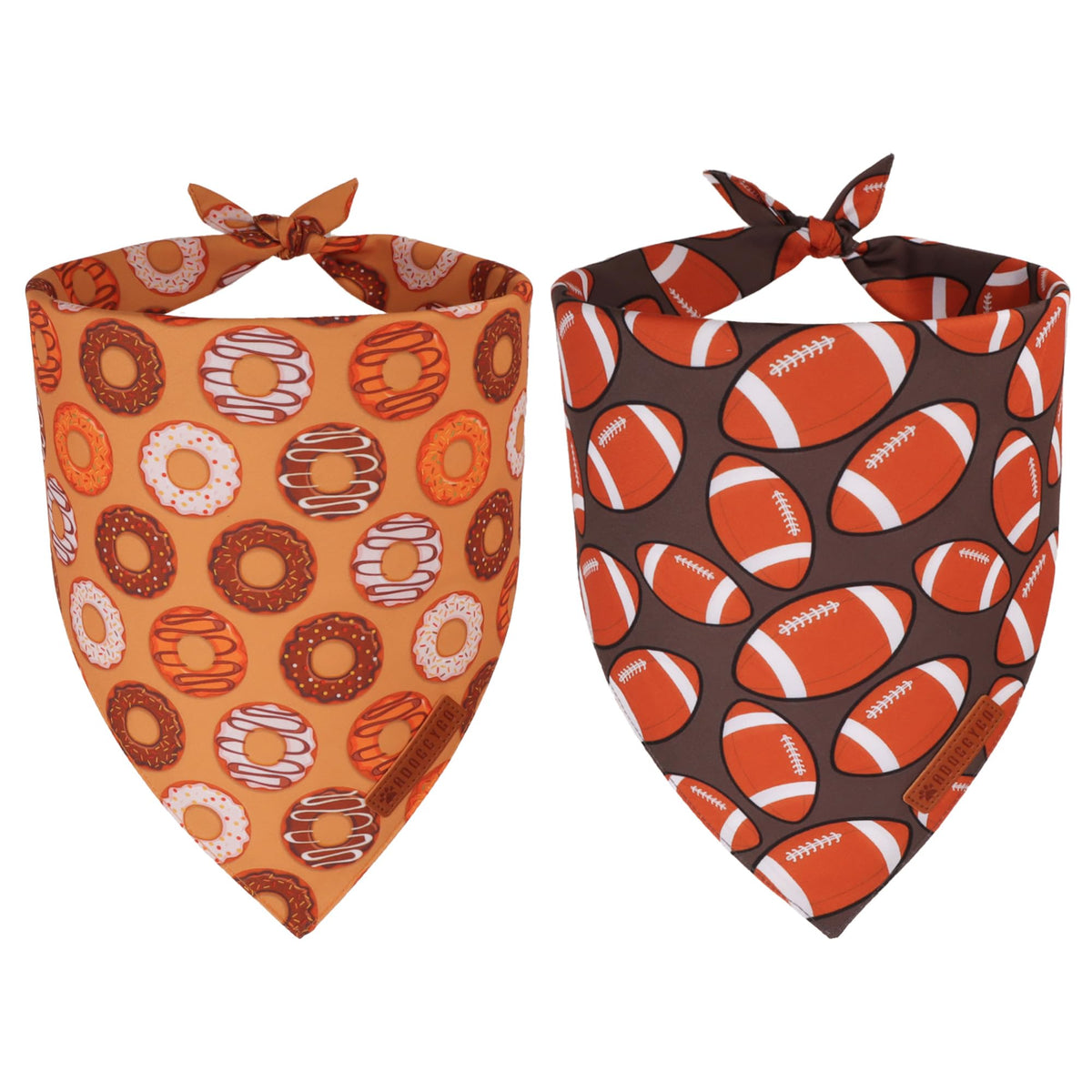 ADOGGYGO Christmas Dog Bandanas 2 Pack, Reversible Snowman Hoho Pattern Xmas Scarf, Premium Fabric, Adjustable Fit Red Green Christmas Bandanas for Extra Large Dogs (X-Large)