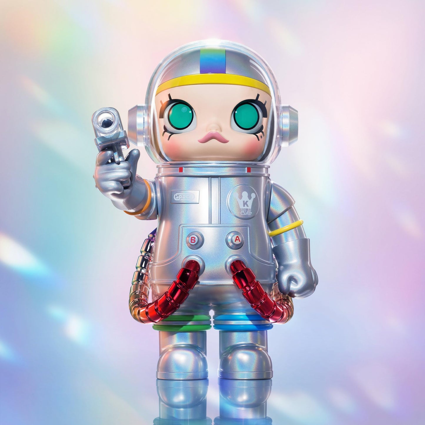 POP MART MEGA Space Molly 400% Rainbow 2.0 11.6in/29.5cm Figurine, Toys for Mordern Home Décor, Collectible Art Toy