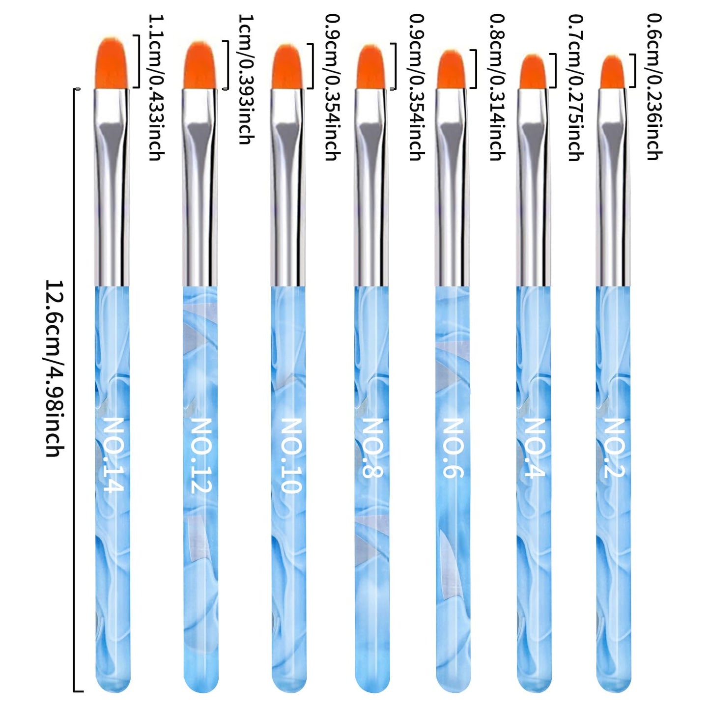 28Pcs Blue Nail Art Brush Set, Professional Acrylic Gel Nail Brushes, Nail Liner Dotting Pen, Nail Dust Cleaning Brush, Manicure Tools Kit for Nail Sculpting, Acrylic Powder Application, Nail Design