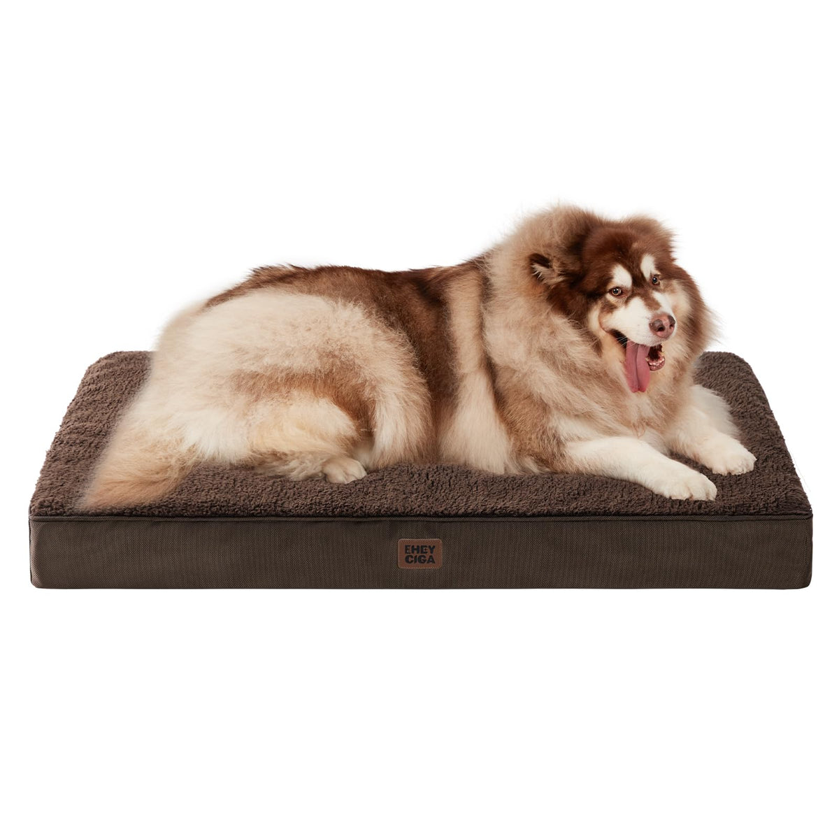 EHEYCIGA Orthopedic Dog Bed Large with Removable Washable Cover, 50IN Grey