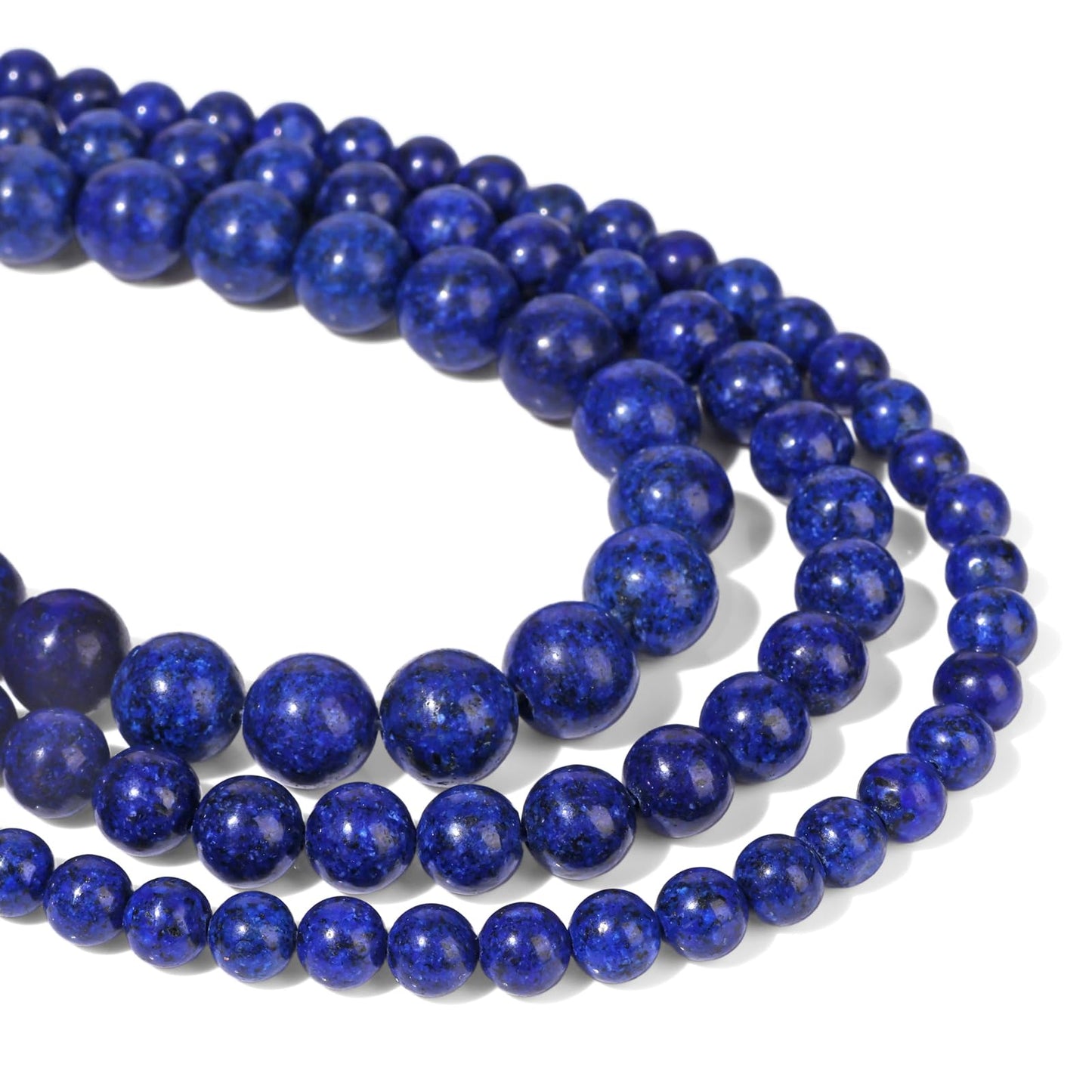 40pcs 10mm Natural Lapis Lazuli Gemstone Beads Healing Crystal Round Loose Stone Beads for Jewelry Making, Crystal Stone Beads for Bracelets Necklace Earrings Making