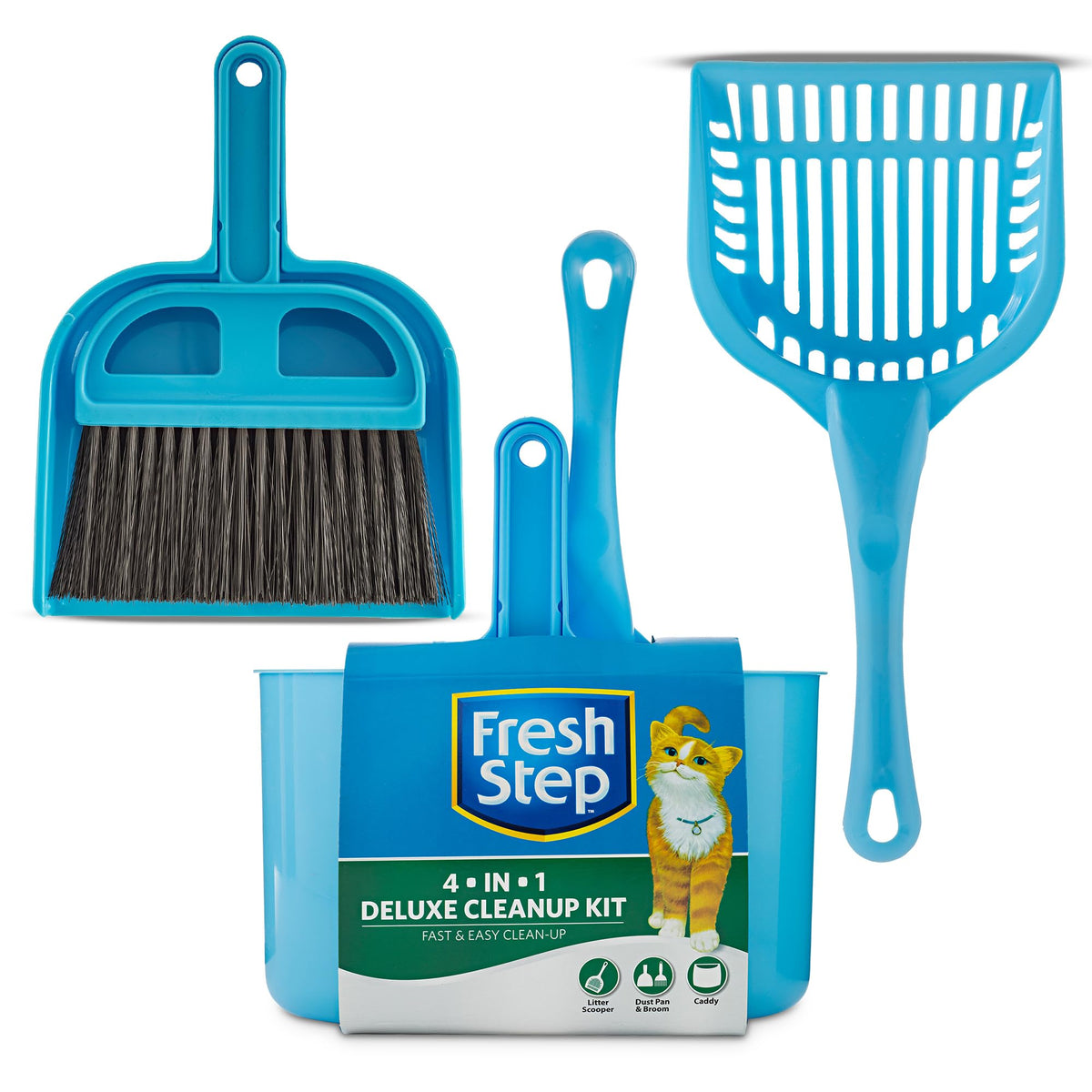 Fresh Step All-in-One Cat Litter Scoop with Ergonomic Handle, 2-Pack