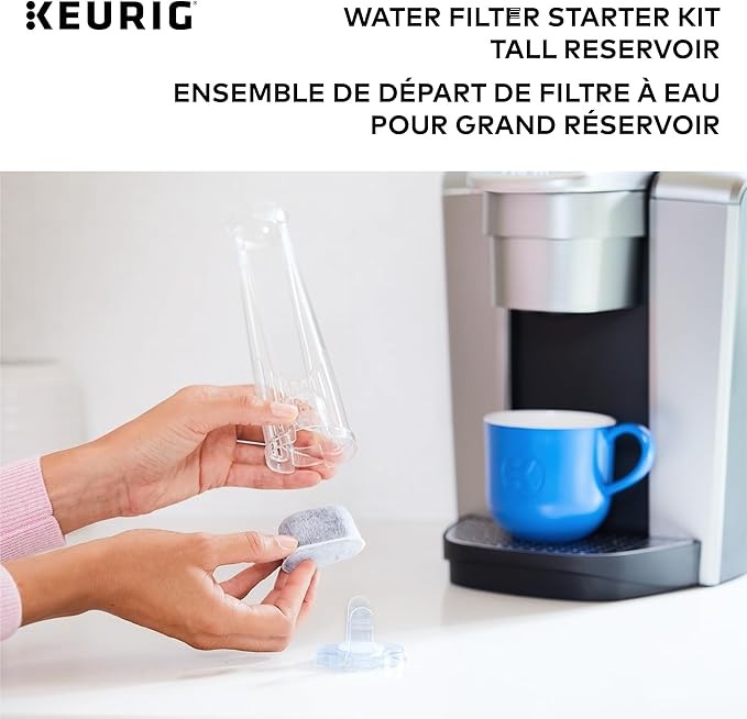 Keurig Tall Handle Water Filter Starter Kit, Comes with Handle and 2 Replacement Water Filters, Compatible with Select Keurig Coffee Makers
