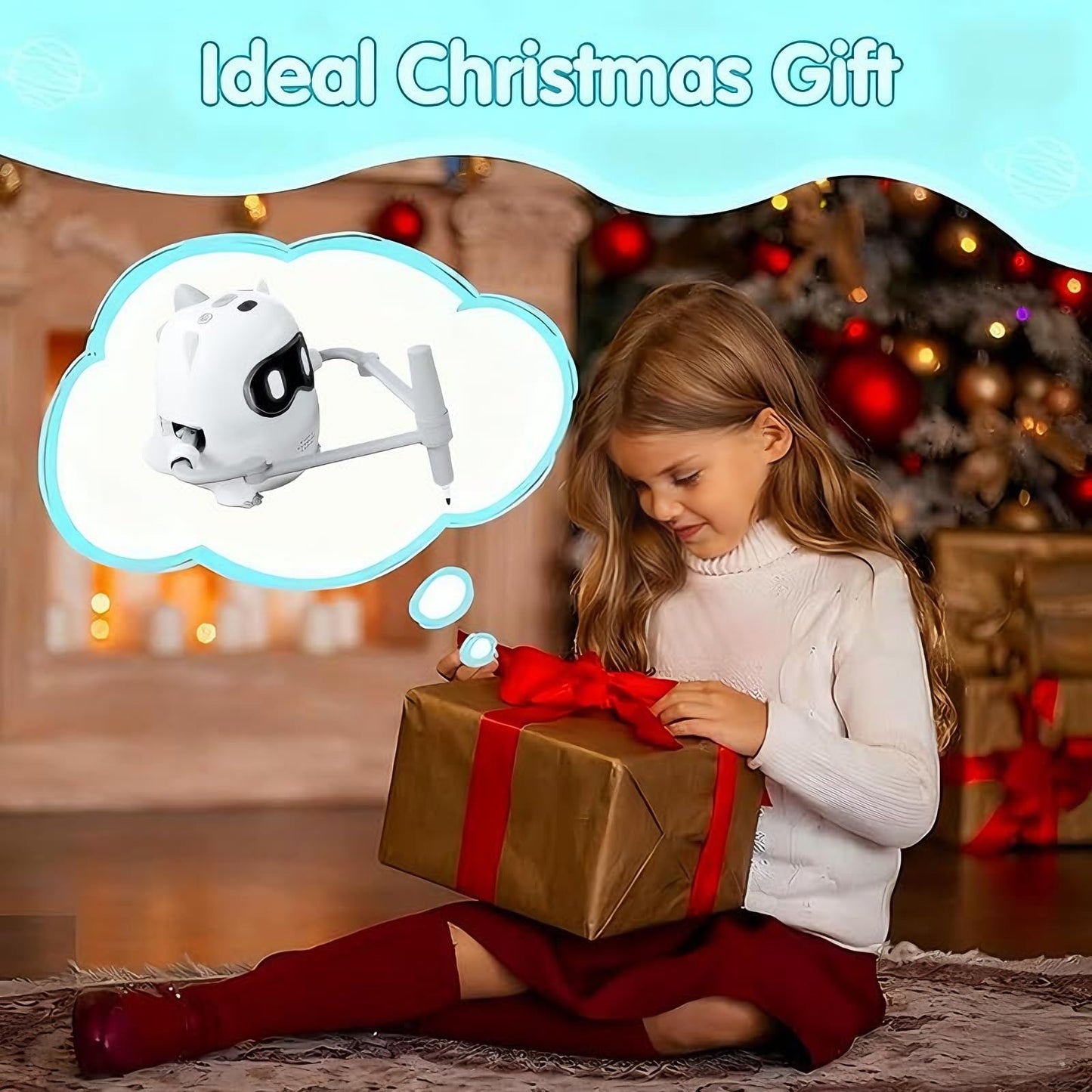 BRICXOR Drawing Robot for Kids with Camera Recognition, Smart Voice Interactive Painting Robot Educational Machine, Montessori Learning Toys with 100 Cards, 12 Colorful Pens Boys Girls