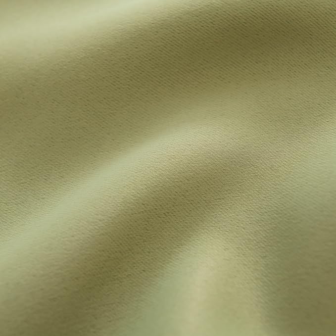 Pickluc Rod Pocket Tier Curtain - Half Blackout Curtain for Kitchen, Bathroom, Cabinet, Basement, 42 Inches Wide and 45 Inches Long, Sage Green, 2 Panels