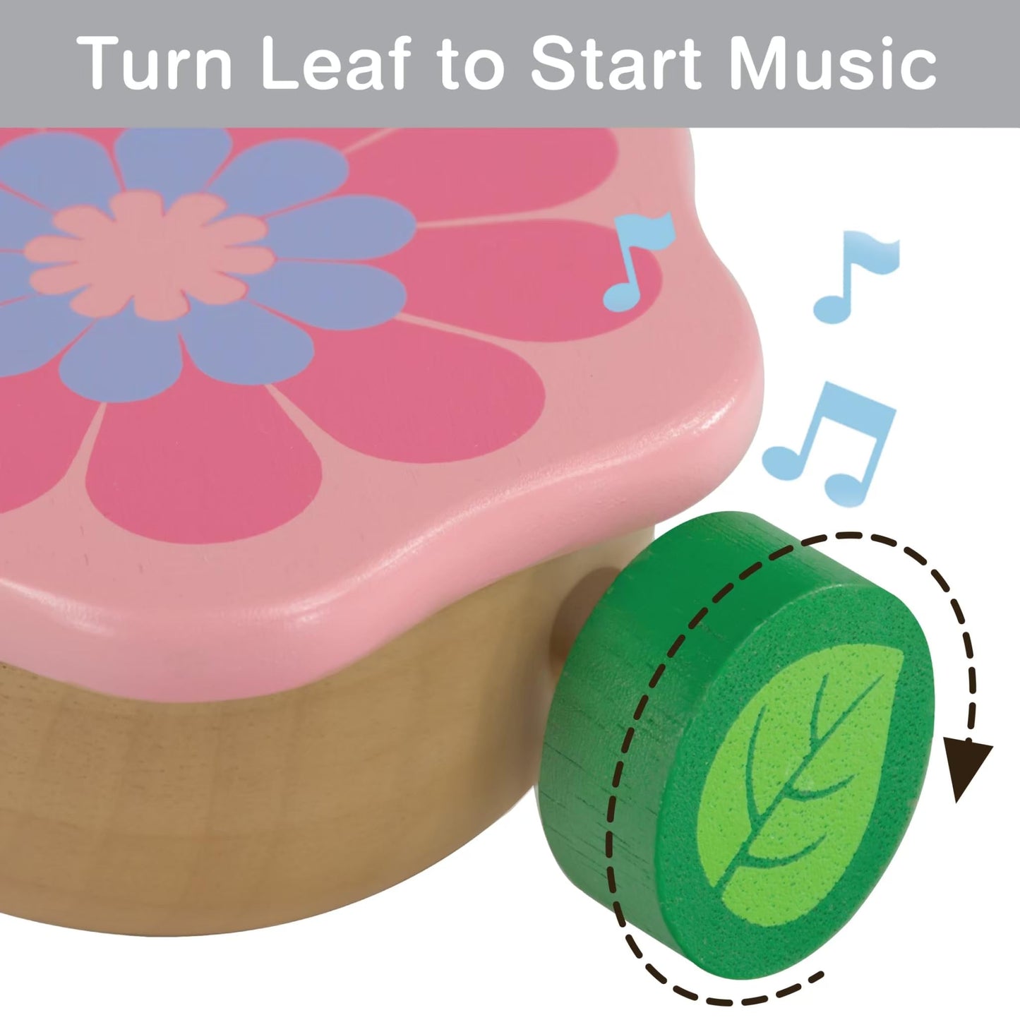 I'm Wooden Music Box Mechanism - Rock n Roll Dancing Bug on Flower Playing Minuet No.3 for Kids (Ladybug)