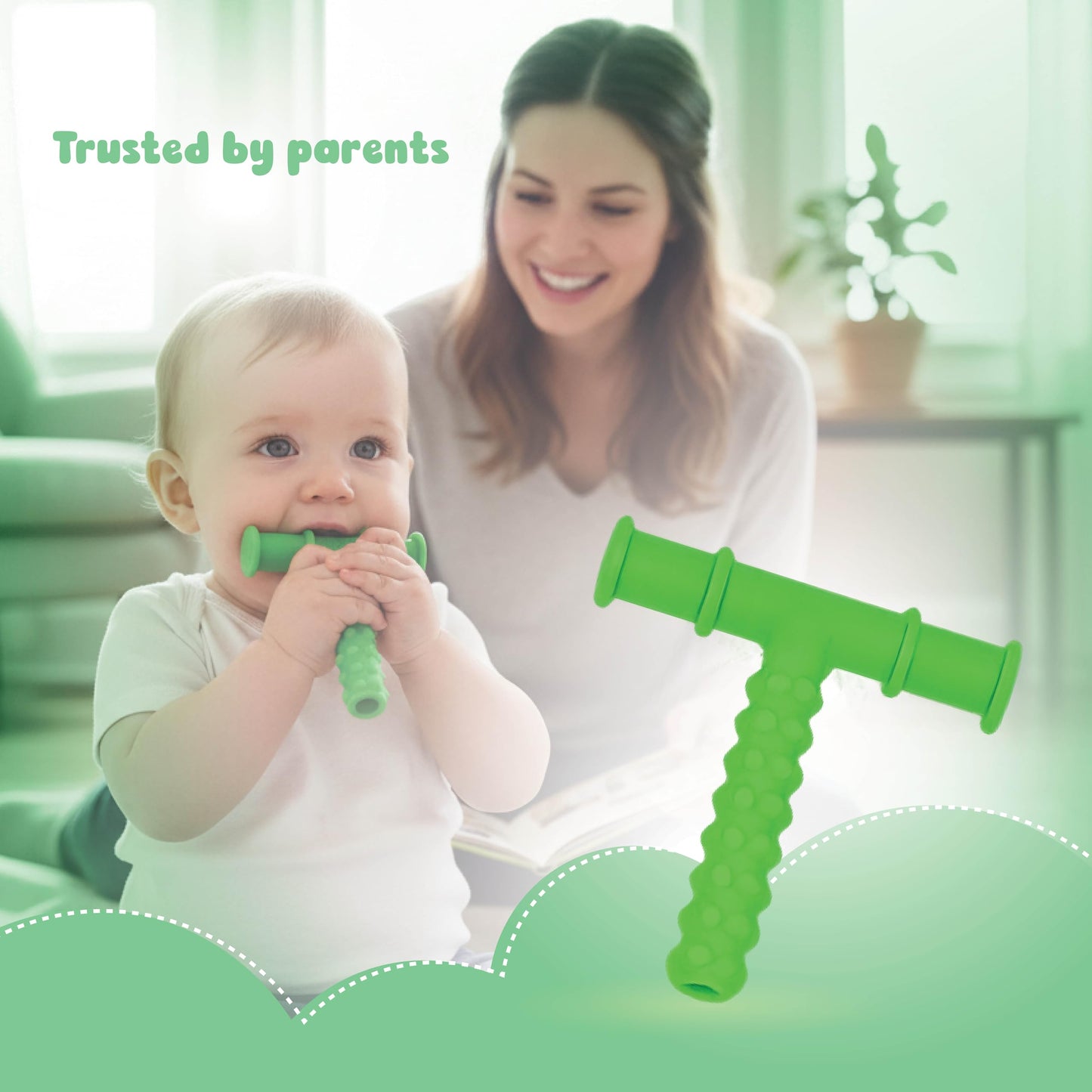 Chewy Tubes - Oral Motor Chewing Tool, Safe, Non-Toxic, Latex & Phthalate Free, Green
