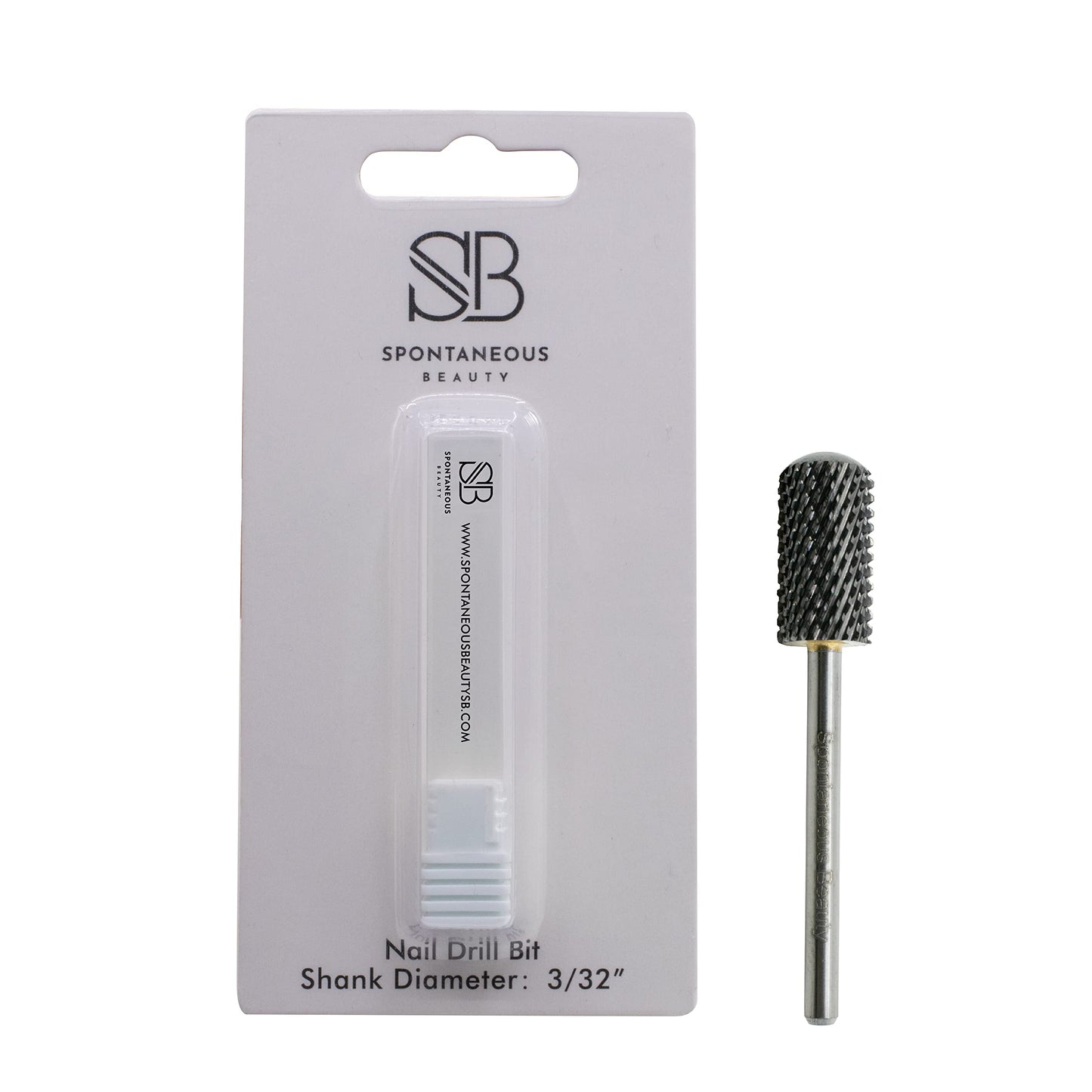 Spontaneous Beauty Premium Safety Nail Carbide Smooth Round Top 3/32" Shank (DLC Black - Large Barrel, Coarse - C)