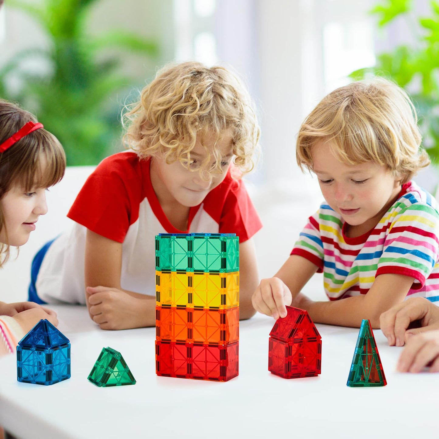 FNJO Magnetic Tiles, 52PCS +2Cars