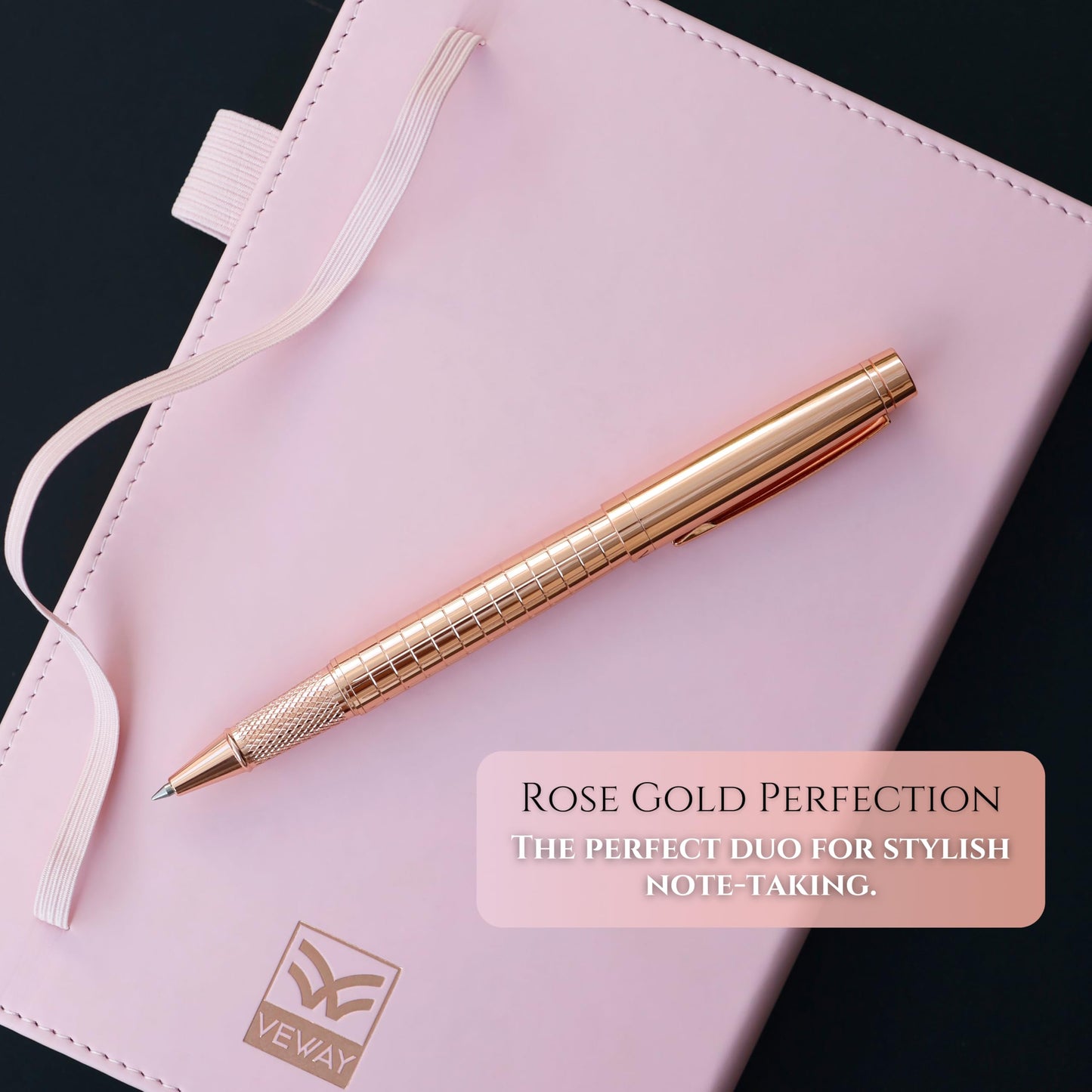 Veway Luxury Journal and Pen Set for Women - A5 Vegan Leather Notebook with Pen - 224 Lined Pages, Index & Gift-Ready Packaging (Eternal Tree of Life)