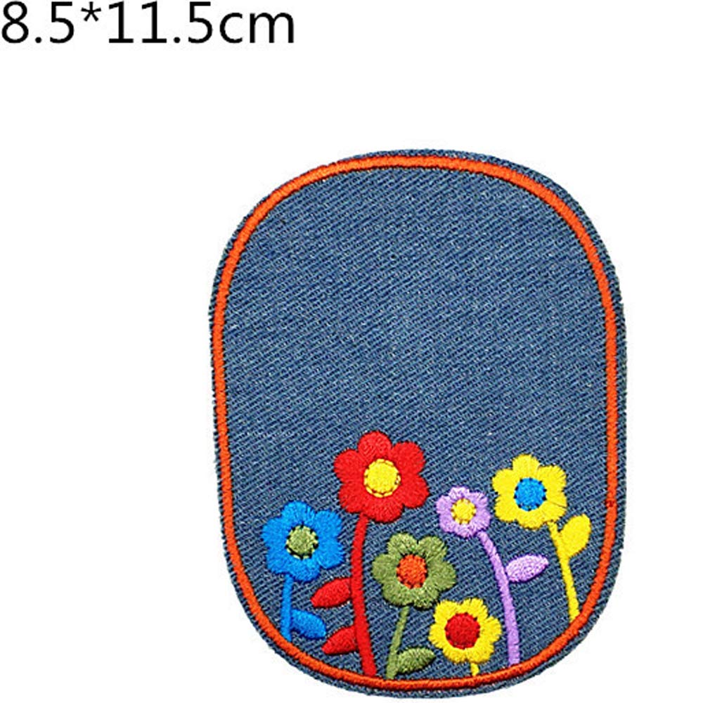 23PCS Cartoon Embroidery Cloth Sticker Iron On Denim Patches for Clothing Jeans Knee Hole Repair Patch
