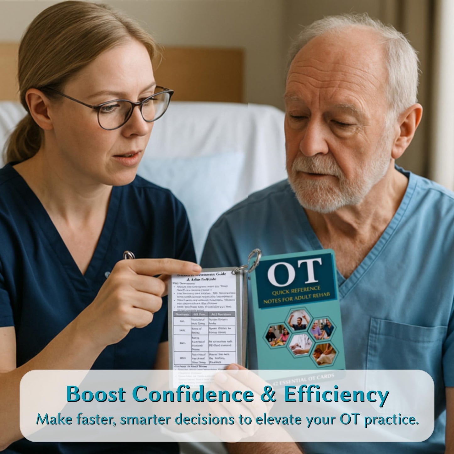 Occupational Therapy Quick Reference - 42 Essential OT Cards for Adults - an Ideal Gift & Tool for Occupational Therapists, OTAs, and Students - Therapist Must Haves