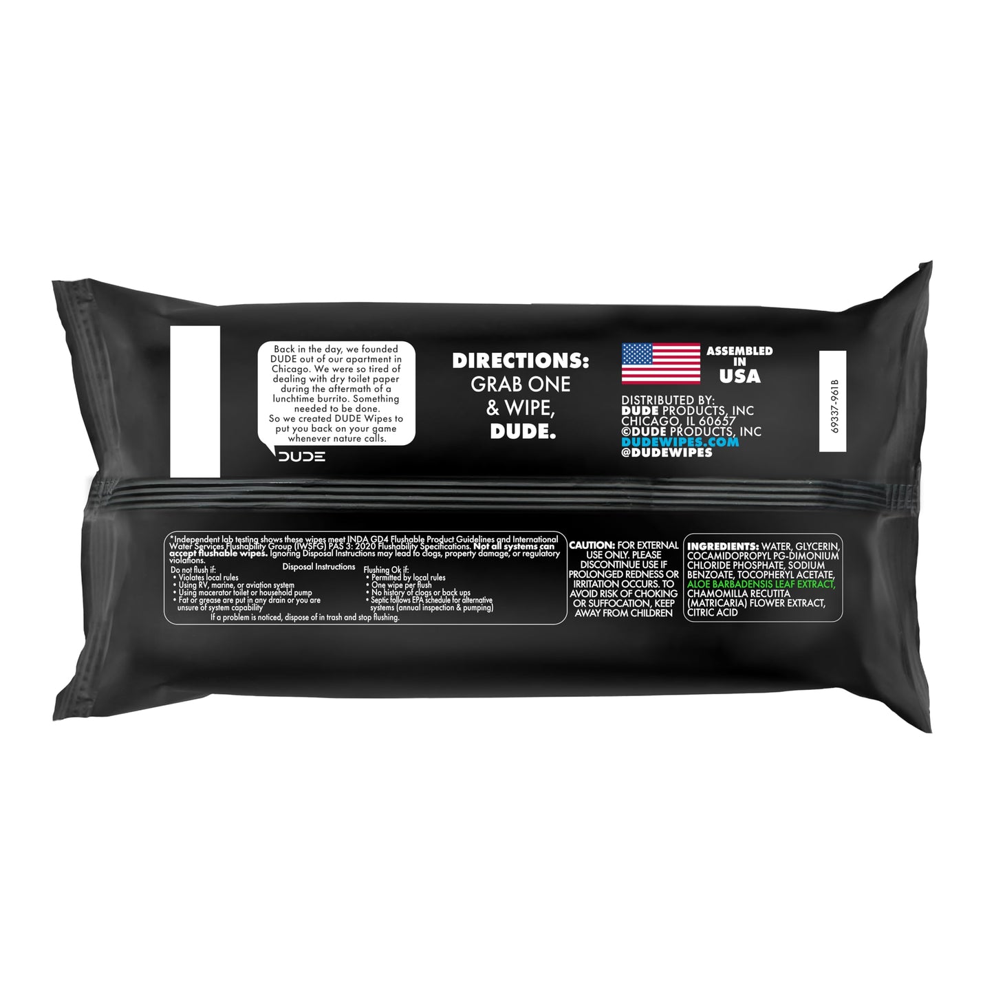 DUDE Wipes Unscented Flushable Wipes - Extra-Large Adult Wet Wipes for Sensitive Skin - 3 Pack (144 Count) - Infused with Vitamin E and Aloe - Septic and Sewer Safe