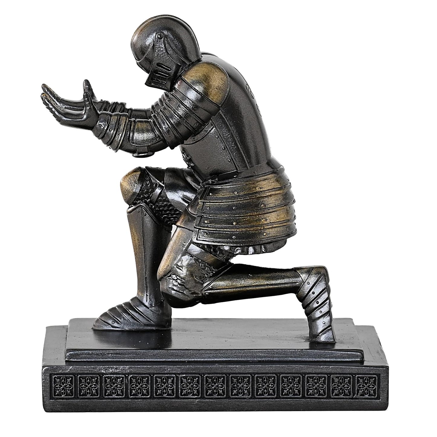Amoysanli Executive Knight Pen Holder Decorative Resin Pen Holders For Desk Organizer Cool Ornament Gift For Office and Home (Iron)