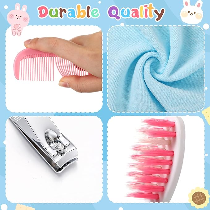 Chengu 96 Pcs Operation Christmas Bulk Items for Child, Kids Hygiene Kit Include Toothbrushes, Towels, Nail Clippers and Combs for Christmas Charity Box Supplies Xmas Gift Fillers for Boys & Girls