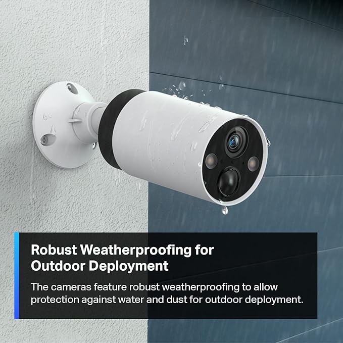 TP-Link Tapo 2K QHD Outdoor Wireless Security Camera System, Up to 180 Day Battery, Color Night Vision w/Starlight Sensor, Motion/Person/Pet/Vehicle Detection, Works w/Alexa &Google Home(Tapo C420S2)