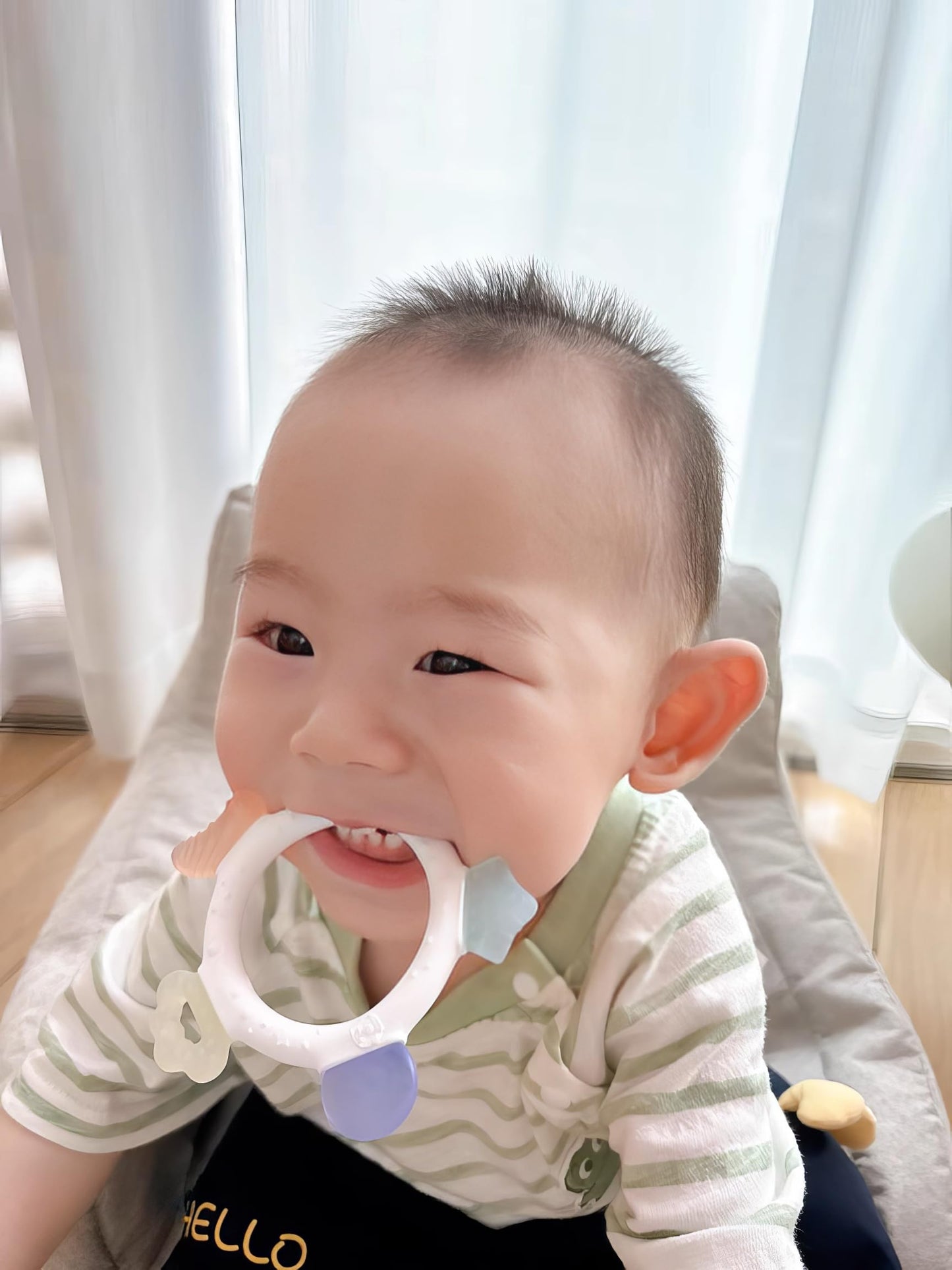 Baby Teething Ring Toys Frozen Silicone Teethers for Babies 0-6-12 Months, Sensory Teething Gums Chew Infant Toys, Boy Girl Baby Gift