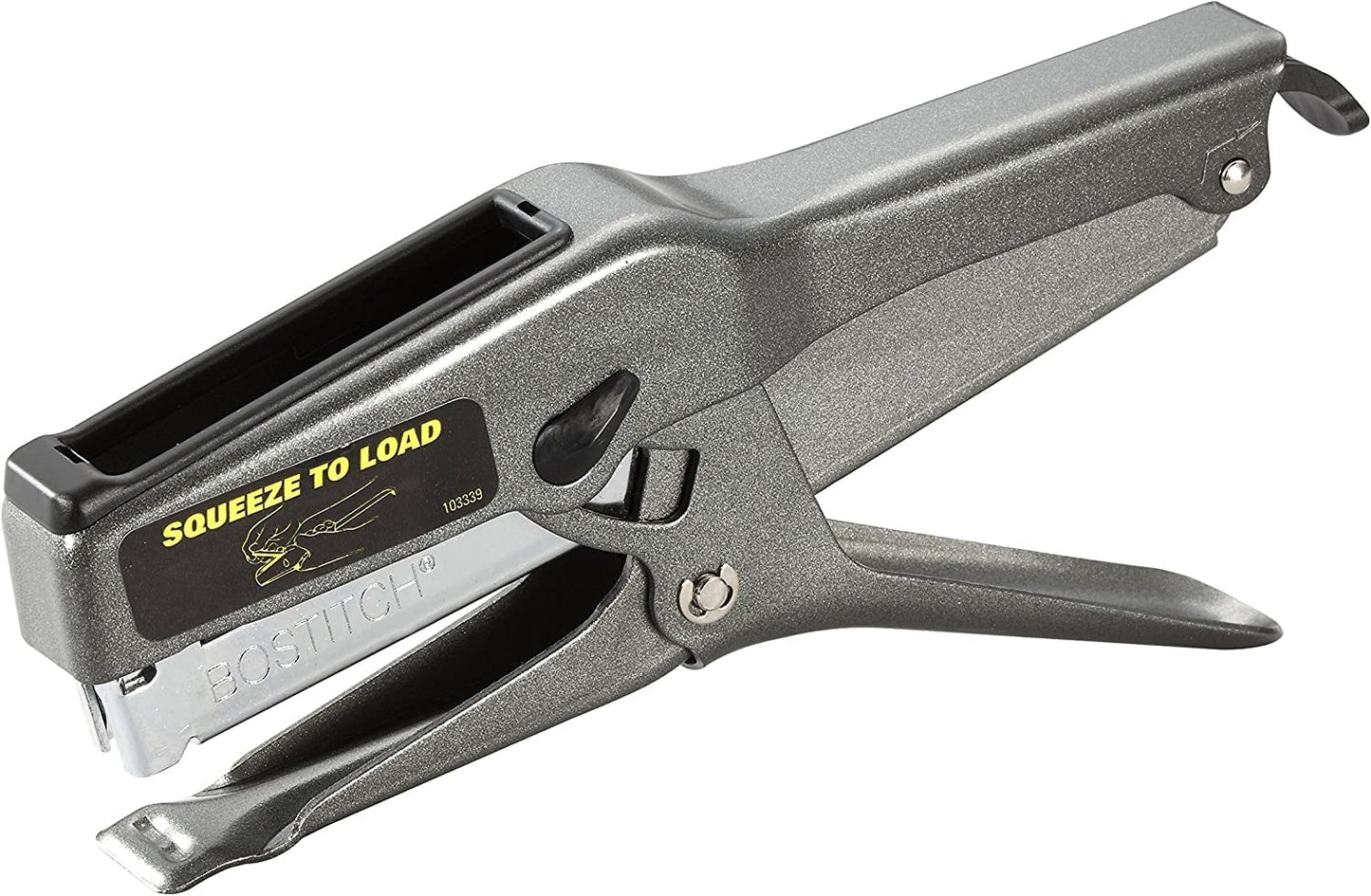 Bostitch Office B8 Plier Heavy Duty Stapler with 1250 1/4" Staples - Full Strip Metal Bostitch Stapler for Cardboard, Paper and Fabric (45 Sheet Capacity)