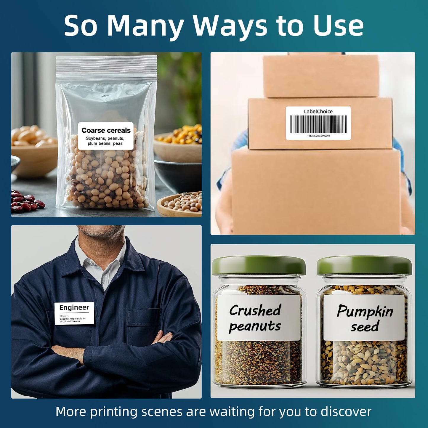 LabelChoice 100 Sheets 1000 Pcs 2”x4” 10 Up Shipping Address Labels Compatible with Laser and Inkjet Printers, 2x4 10 Per Page Strong Adhesive Internet Mailing Shipping Labels