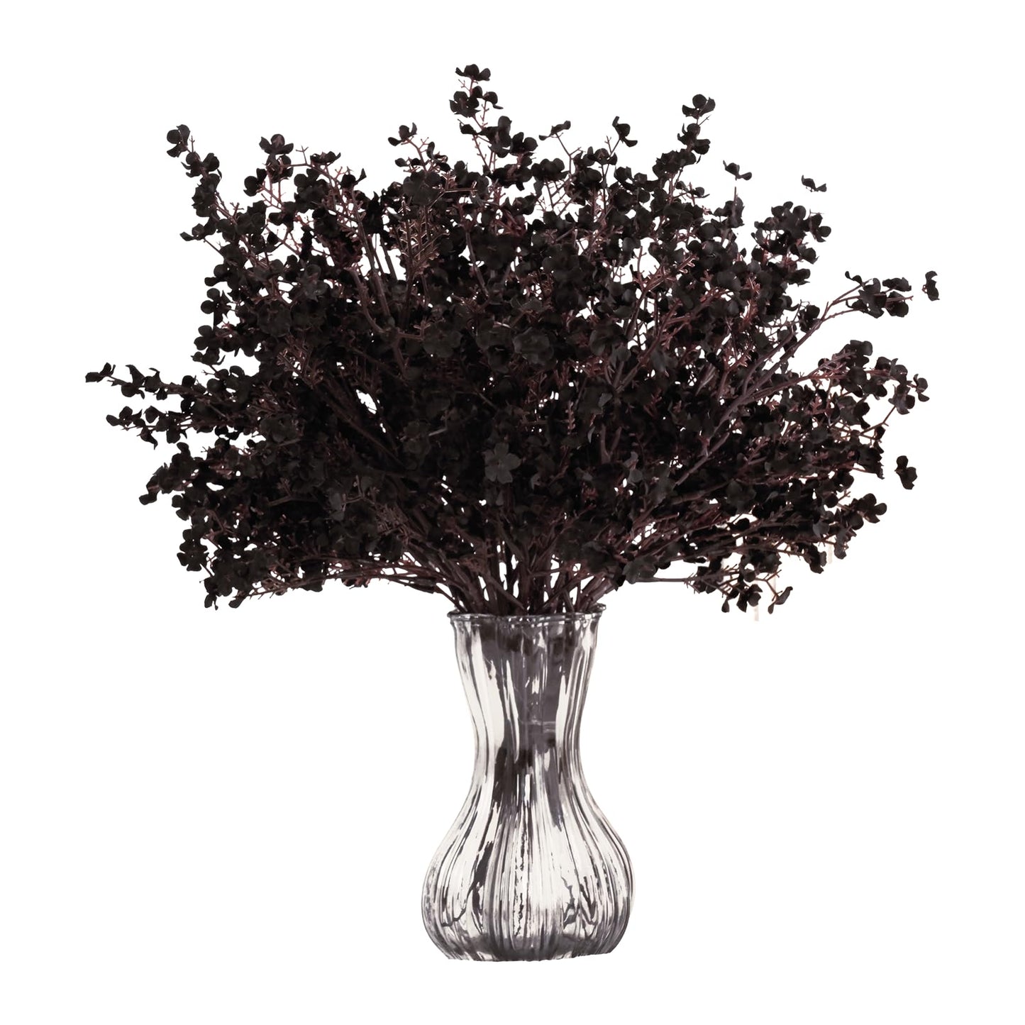 Yastouay Black Artificial Flowers 10 Pcs Fake Flowers Babys Breath Flowers Artificial Bulk, Silk Faux Flowers Stems Decor for Party Wedding Bouquets DIY Home Garden Decor