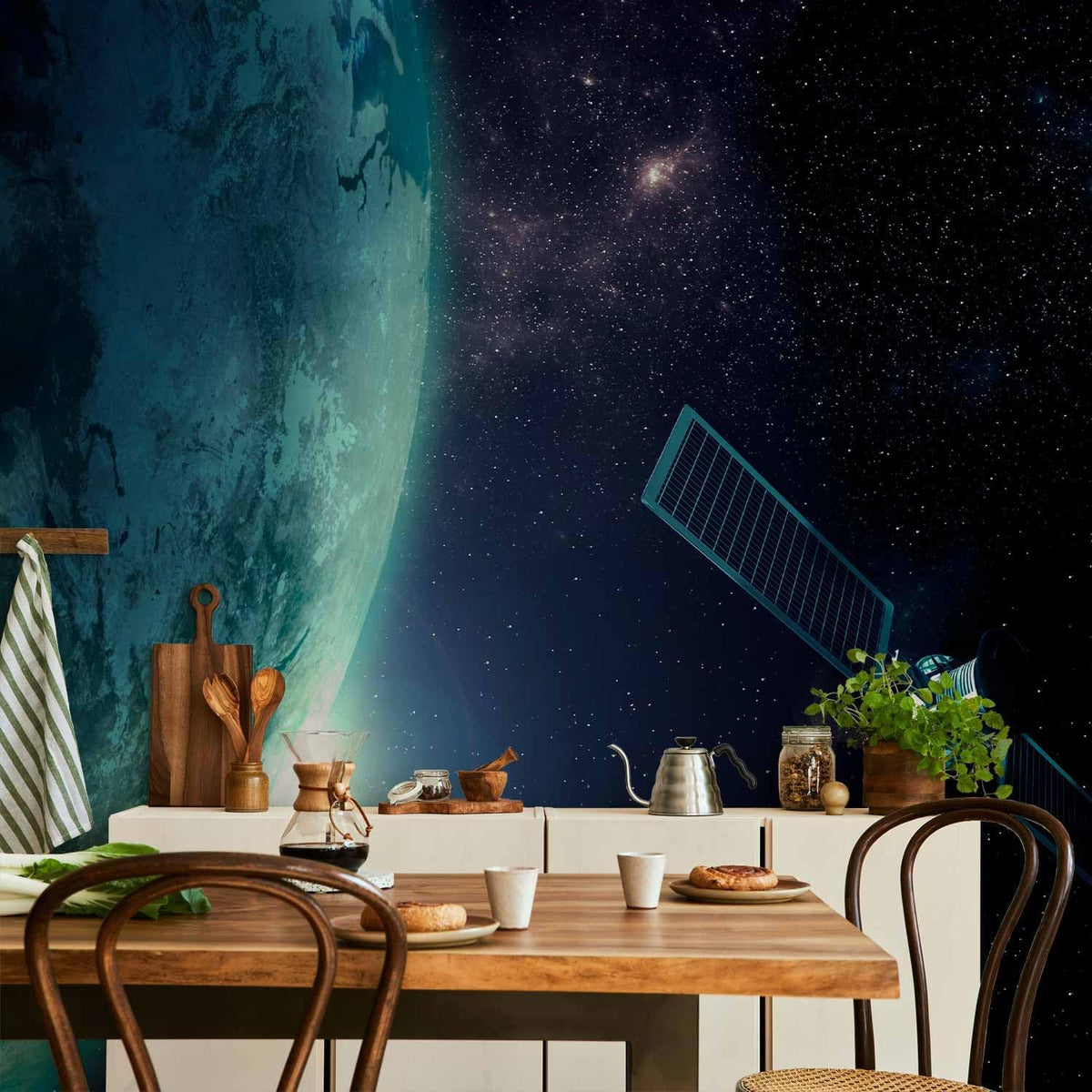 artgeist Wall Mural Cosmos Galaxy 116x83 in - Peel and Stick Self-Adhesive Wallpaper Removable Large Sticker Foil Wall Decor Print Picture Image Design n-B-0007-a-c