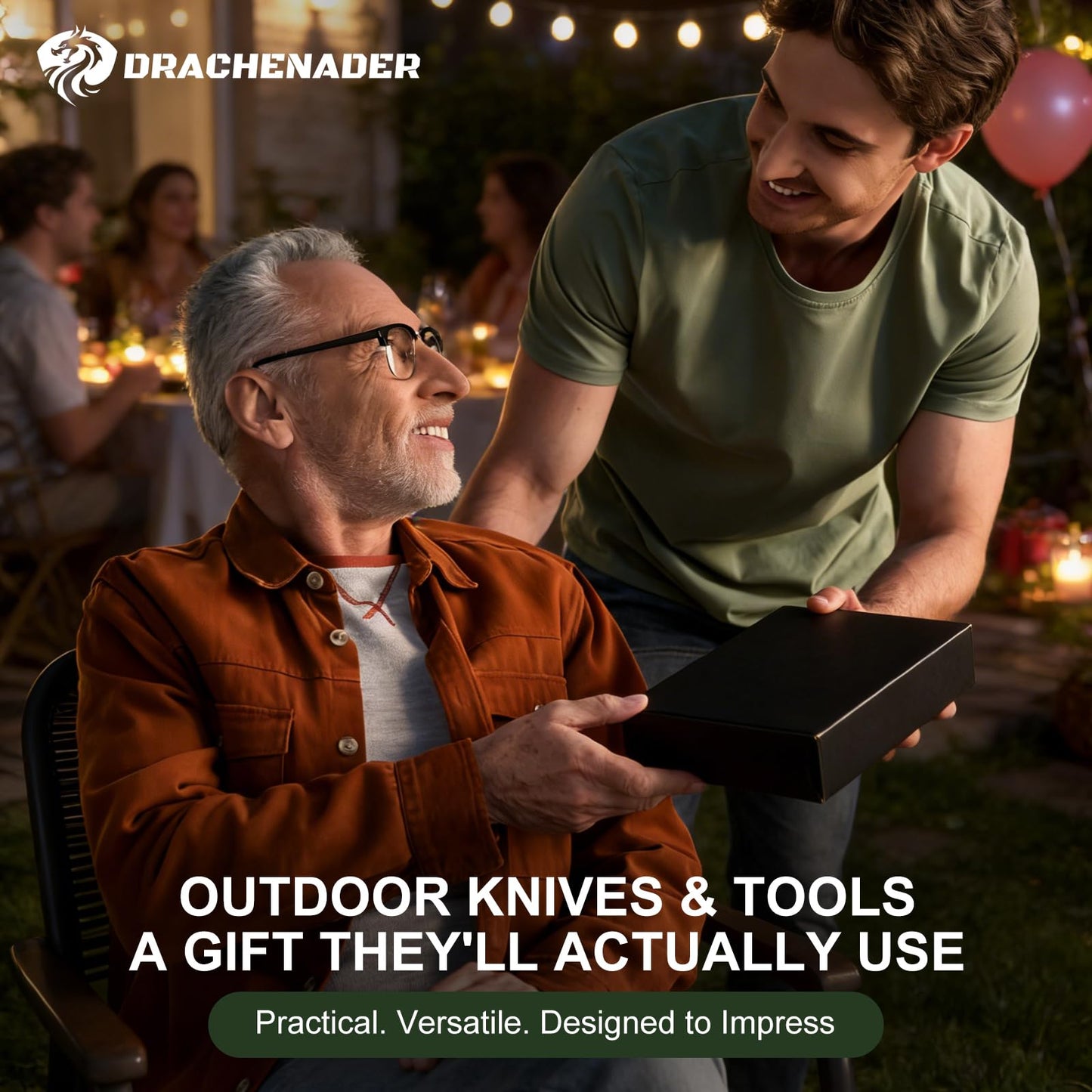 DRACHENADER Outdoor Gifts for Men – Survival Kit & Emergency Gear & Cool Gadgets for Hiking, Camping & Adventure for Husband, Dad, Son