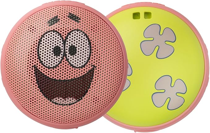 Speaqua Cruiser Patrick from Spongebob, Waterproof Bluetooth Speaker, Small Portable Bluetooth Speaker, Beach Accessory, Portable Outdoor