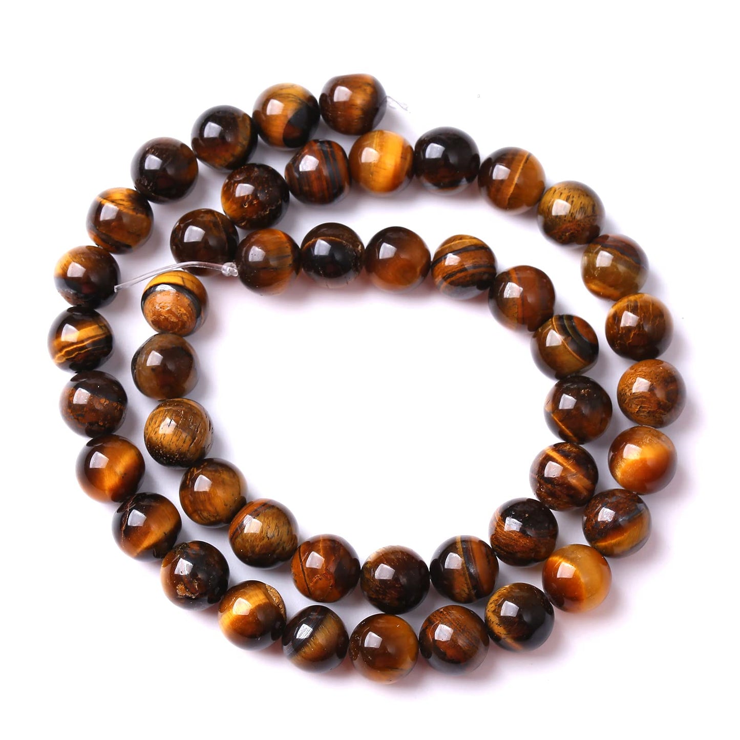 6mm 60pcs Natural Iron Yellow Tiger Eye Stone Beads for Jewelry Making Healing Energy Beads DIY Bracelet Necklace (6mm, Iron Yellow Tiger Eye Stone)