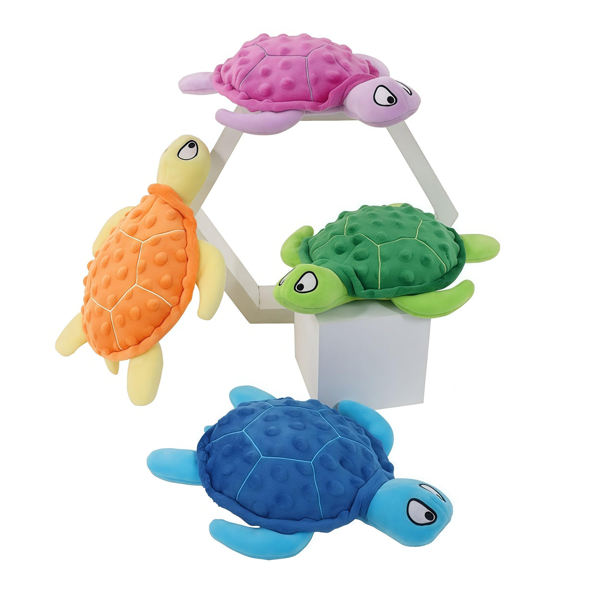 PandySarp Plush Turtle Dog Toy with Squeaker for Small Dogs and Puppies