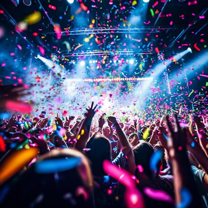 Electric Confetti Cannon Cartridges, 12 PIECES — 16" Multicolor Poppers for Weddings, Parties, Events | Requires 2-Shot/4-Shot Confetti Machine to Activate