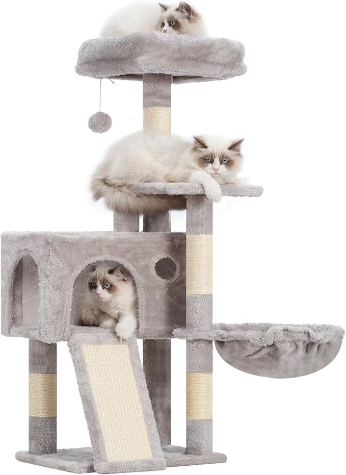 Gitelsnour Cat Tree Tower 42'' with Condo, Indoor Scratching Post GCT005SW