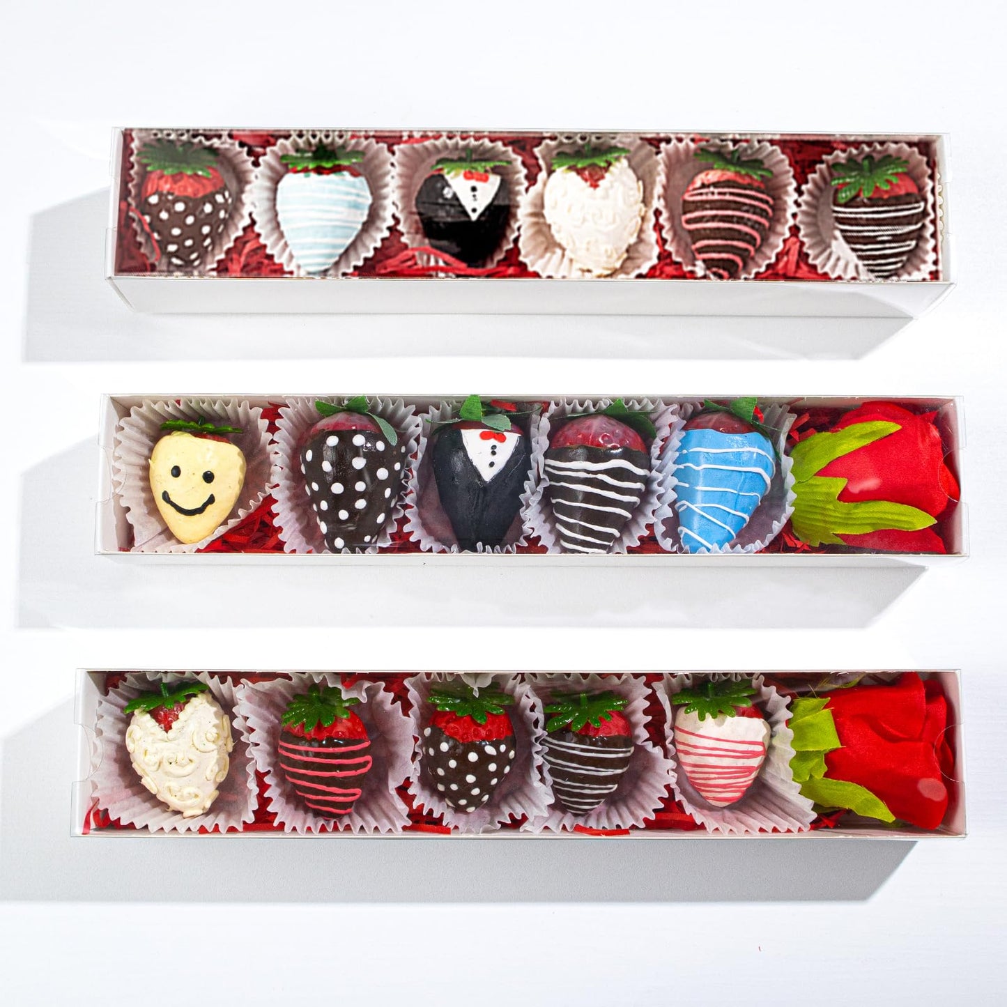 24pcs 12x2.2x2 Inch Minimalist Rectangular Bakery Boxes for Chocolate Covered Strawberries ,Macaron, Truffle,Cocoa Bombs ,Cookies,Chocolate Covered Oreos,Mini Cupcakes,Cake Balls &Party Favorite Boxes