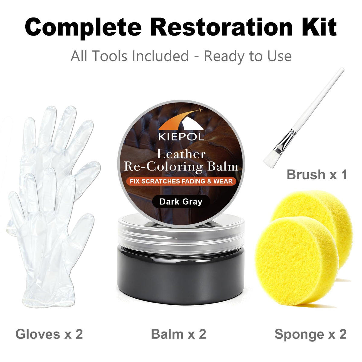 Dark Gray Leather Repair Kit