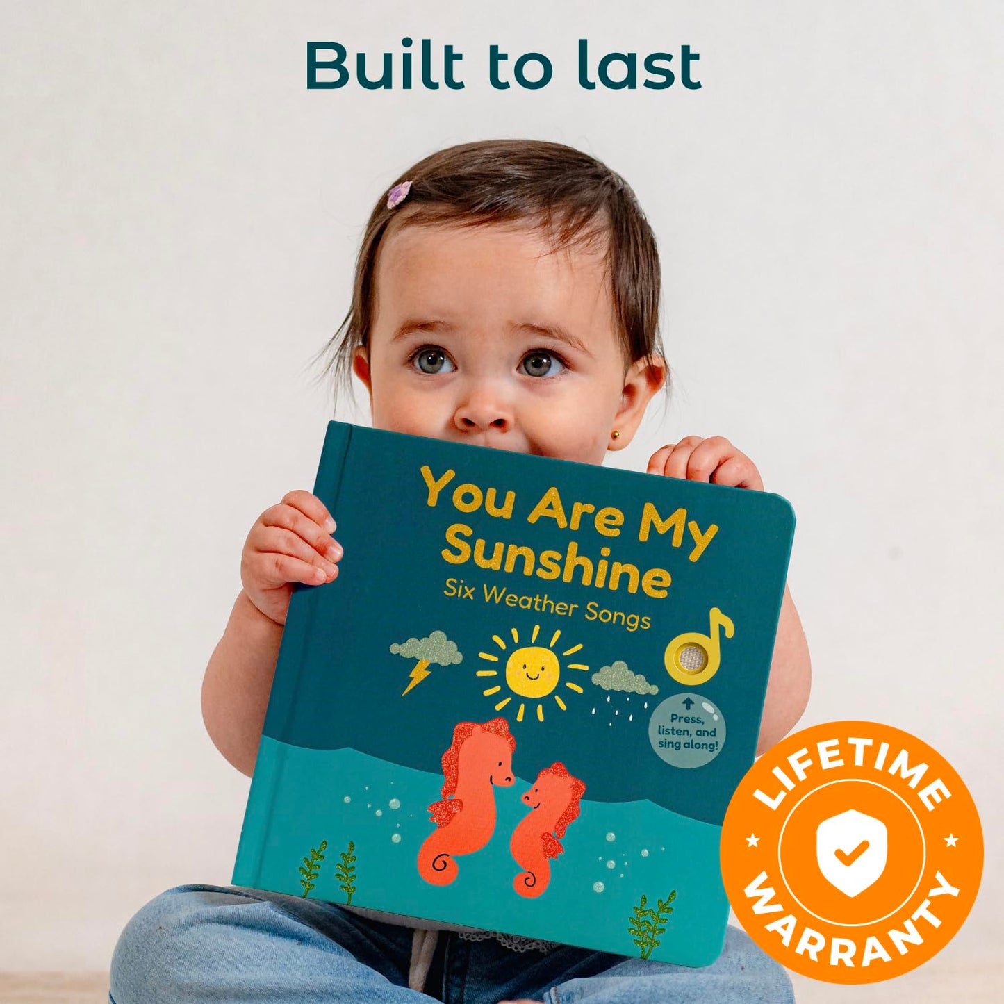 Cali's Books You are My Sunshine Music Book Toddlers 1-3 Years Old - Nursery Rhymes Musical Book, Headphone Jack, Interactive Baby Sound Book