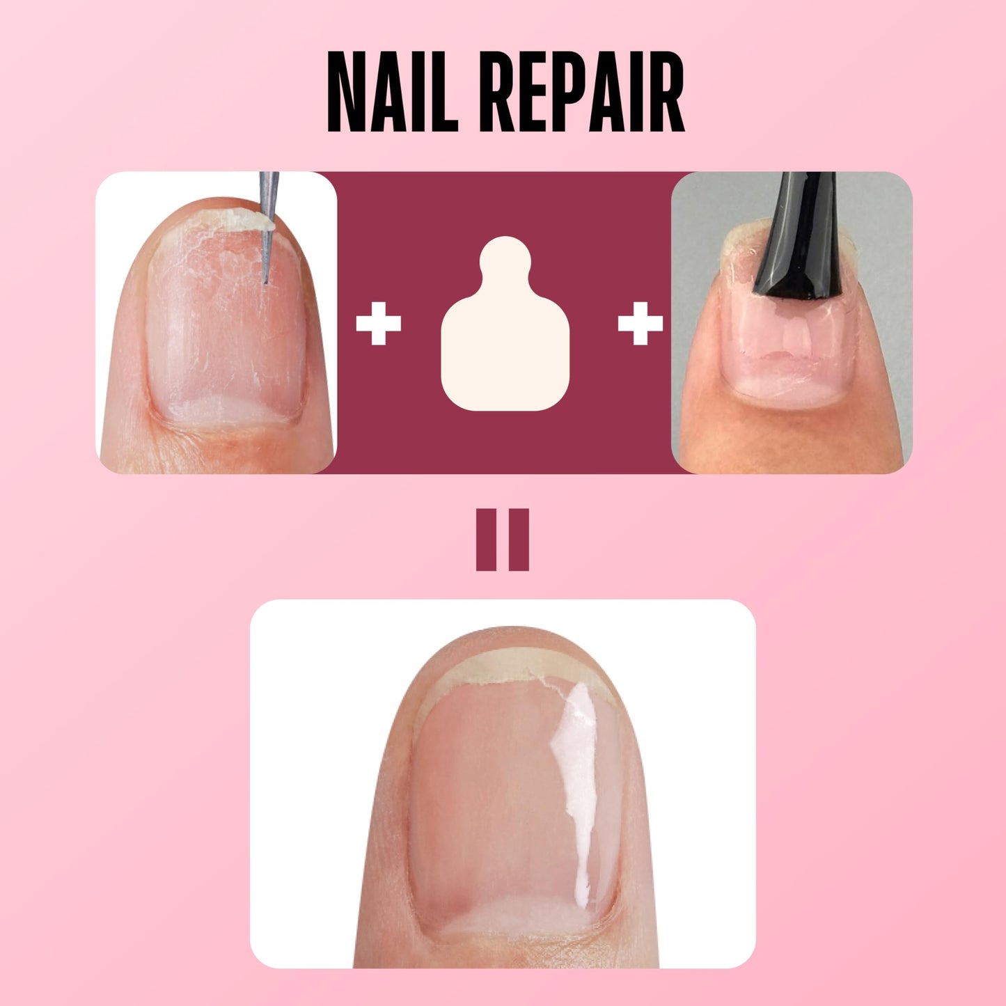 NOVO OVO Pre-cut Nail Repair Sheets, Fixation & isolation layer, Bandage for Broken Nail-Surface, Recovery Protective layer for Acrylic, Invisible Instant and Easy to use 75 units