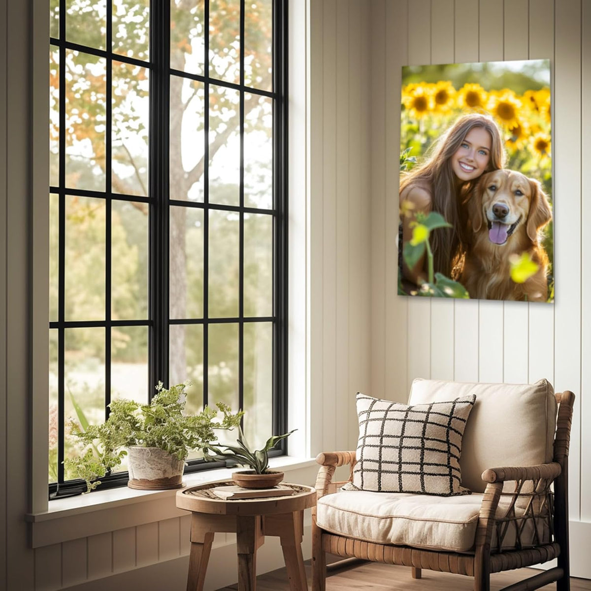 Personalized Photo Canvas Print Wall Art Custom Canvas Prints with Your Photo Customized Canvas Picture Frame Gifts for Pet Baby Family Mom Dad Men Women Couple Boyfriend Girlfriend
