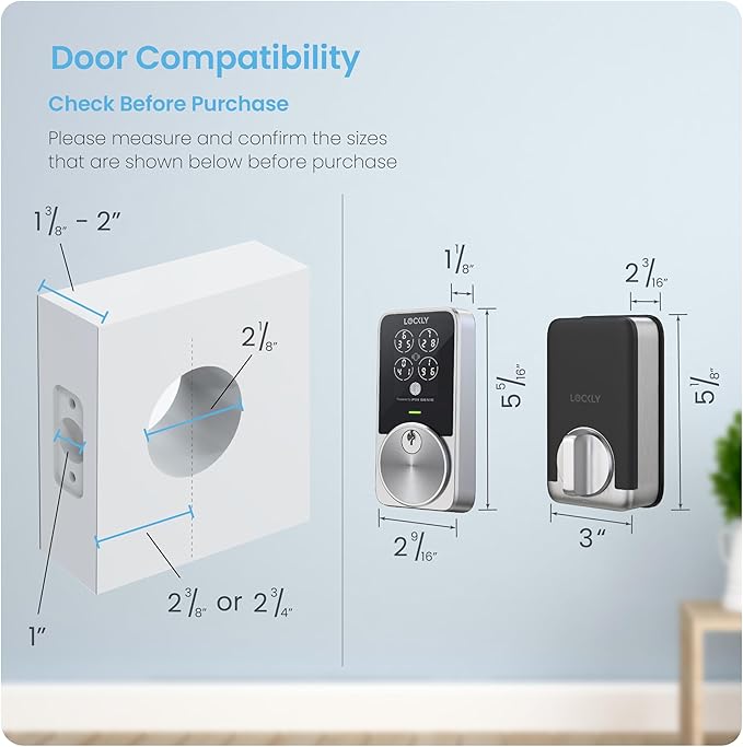 Lockly PIN Genie Pro Zeno Series Smart Lock, Keyless Entry Door Lock with Apple Home Key, Built-in Wi-Fi Keypad Deadbolt Locks for Front Door, App Remote Control, IP65 Weatherproof, Easy Installation
