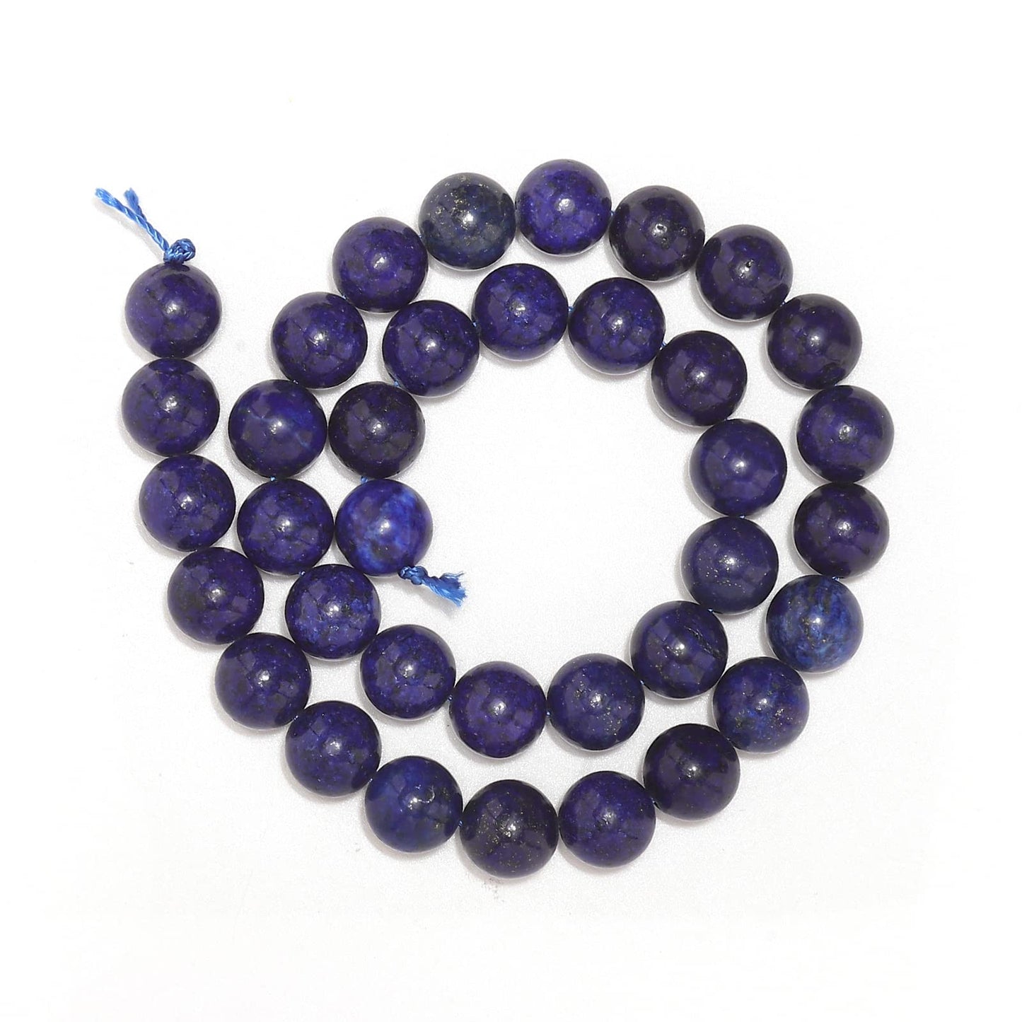 45pcs 8mm Natural Lapis Lazuli Gemstone Beads Energy Healing Crystal Round Loose Stone Beads for Jewelry Making, DIY Bracelets Necklaces