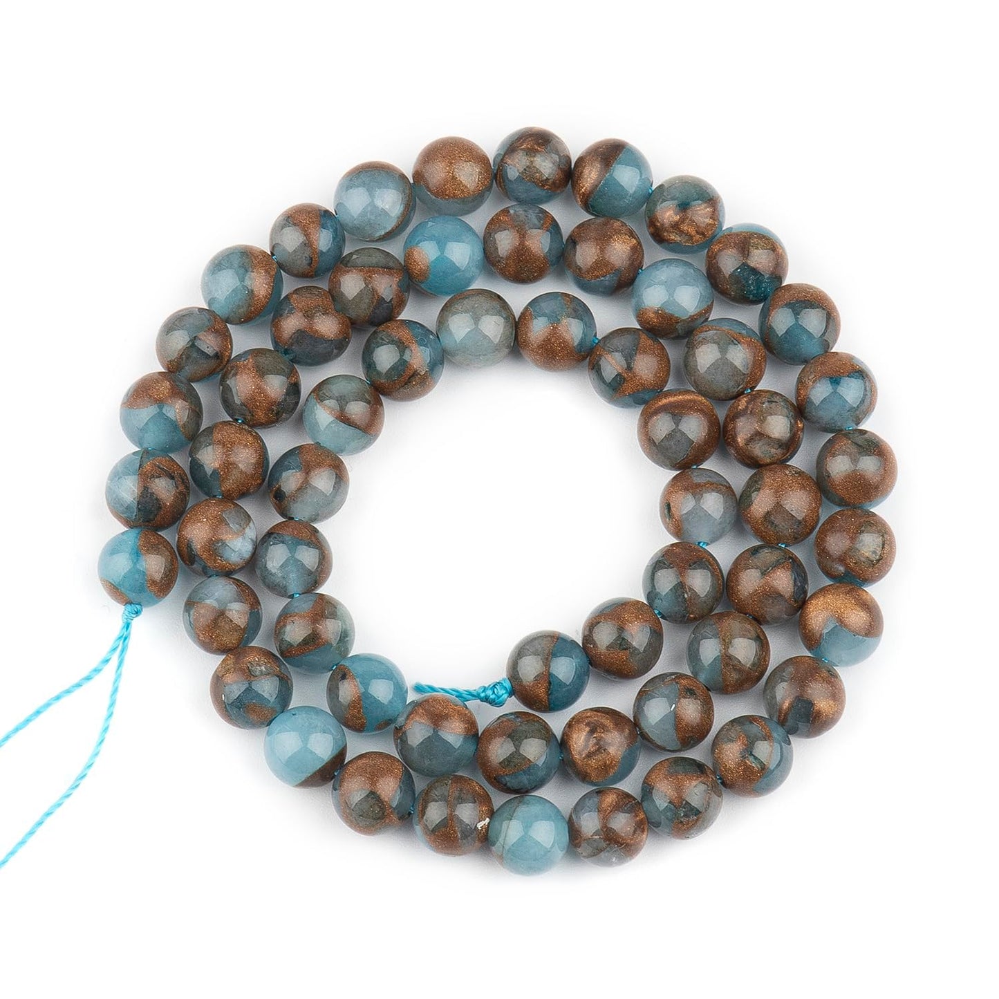 6mm Lake Blue Jade Natural Stone Beads Round Loose Beads for Jewelry Making Yochus DIY Beads Bracelet Necklace