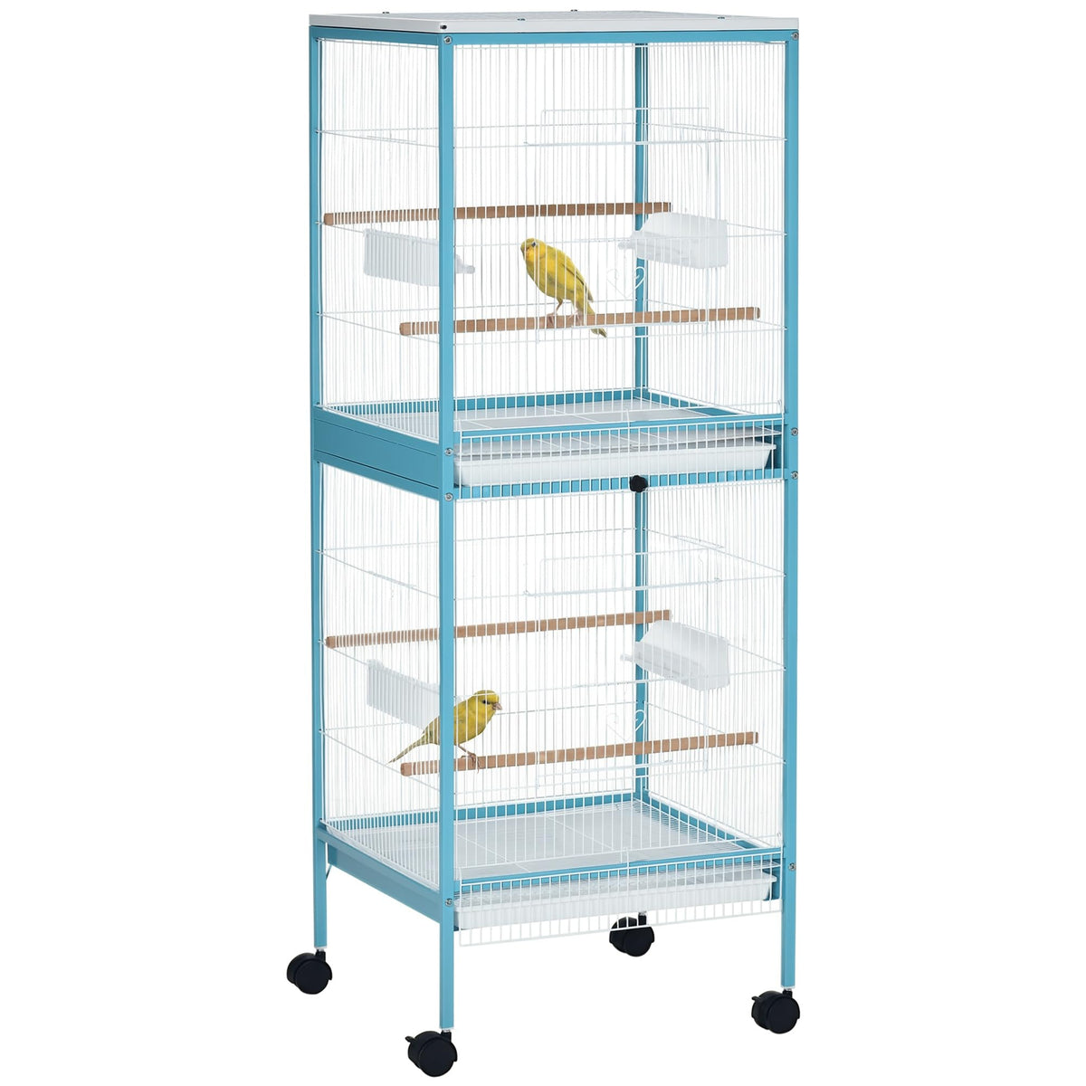PawHut Large Bird Cage 1.7 ft. Width for Wingspan 55", Green