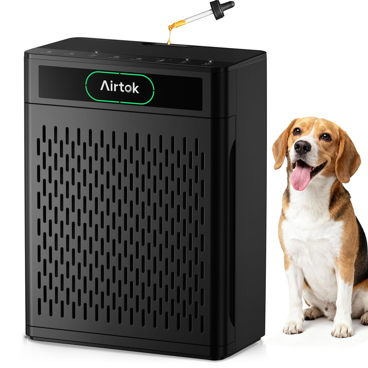Airtok Air Purifiers for Home Large Room Up to 1848sq.ft, HEPA Air Purifier for Bedroom, Pet Hair Air Cleaner with Washable Filter, Aromatherapy, Sleep Mode Air Cleaners for Smoke, Office-AP3001 White
