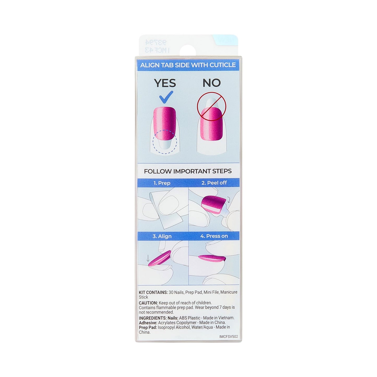 Kiss Impress No Glue Mani Press On Nails, ColorFX, 'Blissful Radiance', Brown, Short Size, Oval Shape, Includes 30 Nails, Prep Pad, Instructions Sheet, 1 Manicure Stick, 1 Mini File