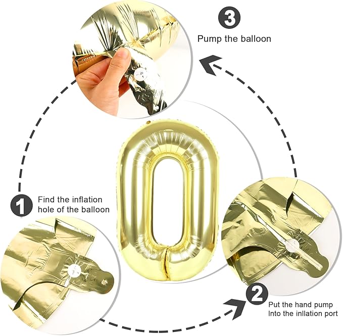40 Inch Number 8 Balloon, Light Gold 8 18 28 80 Birthday Balloons for Men Boys, 8th Birthday Decorations Party Supplies, Wedding, Graduations